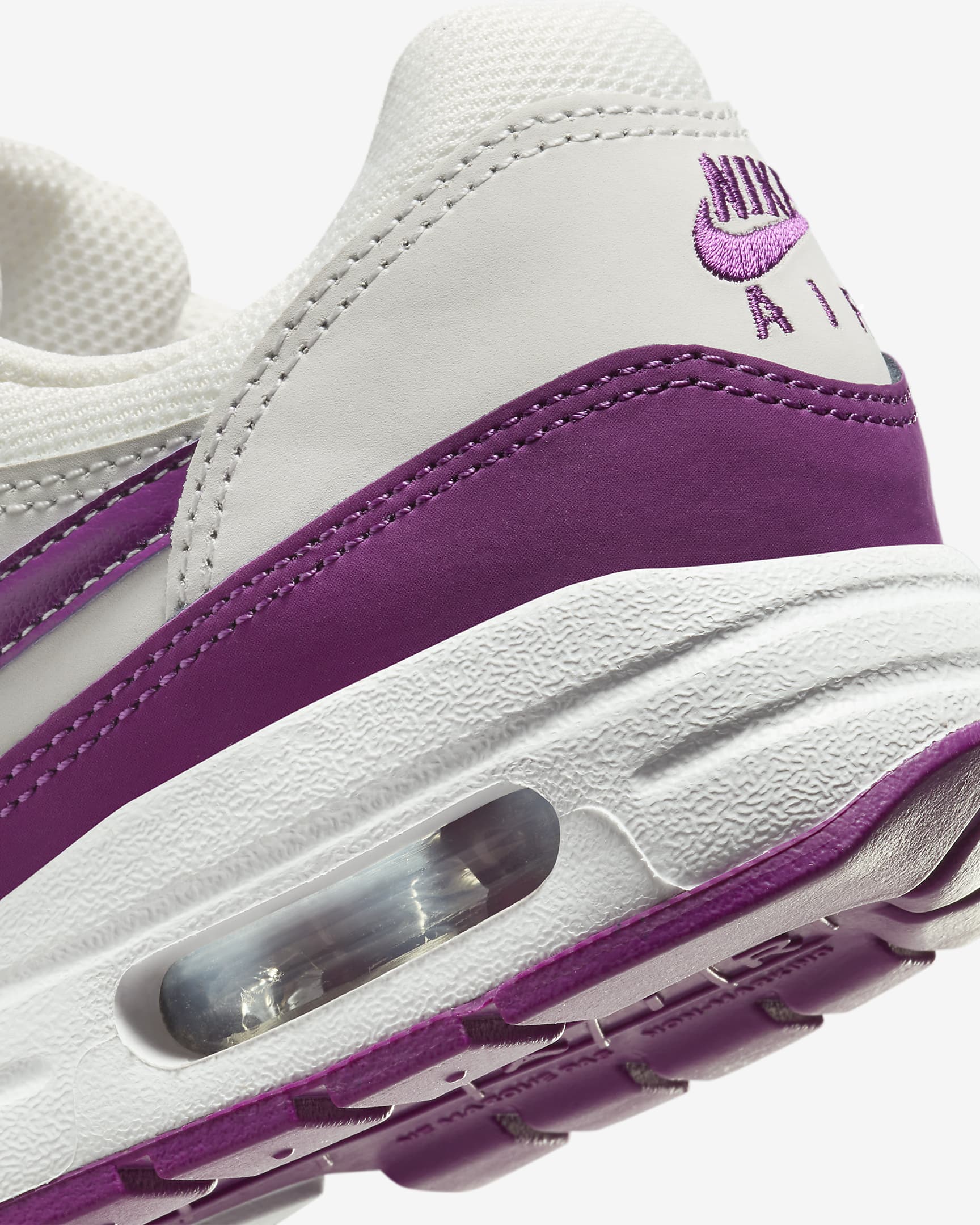 Tenis para niños grandes Air Max 1 - Blanco cumbre/Blanco/Violeta viotech