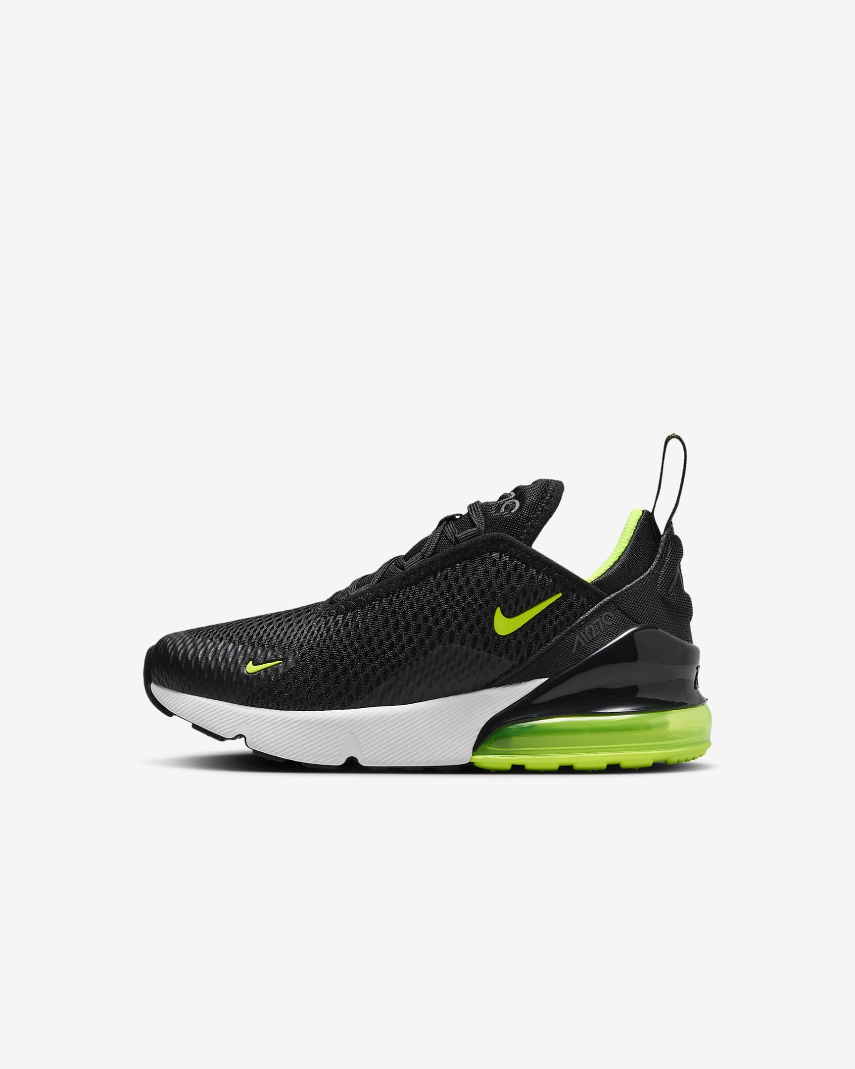 Nike Air Max 270 小童鞋款 - 黑色/Lightning/白色/Volt