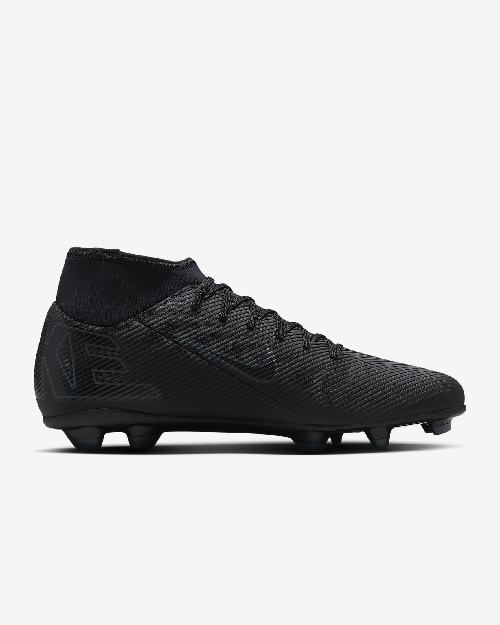 Nike Mercurial Superfly 10 Club Botes de futbol per a terrenys diversos de perfil alt - Negre/Deep Jungle/Negre