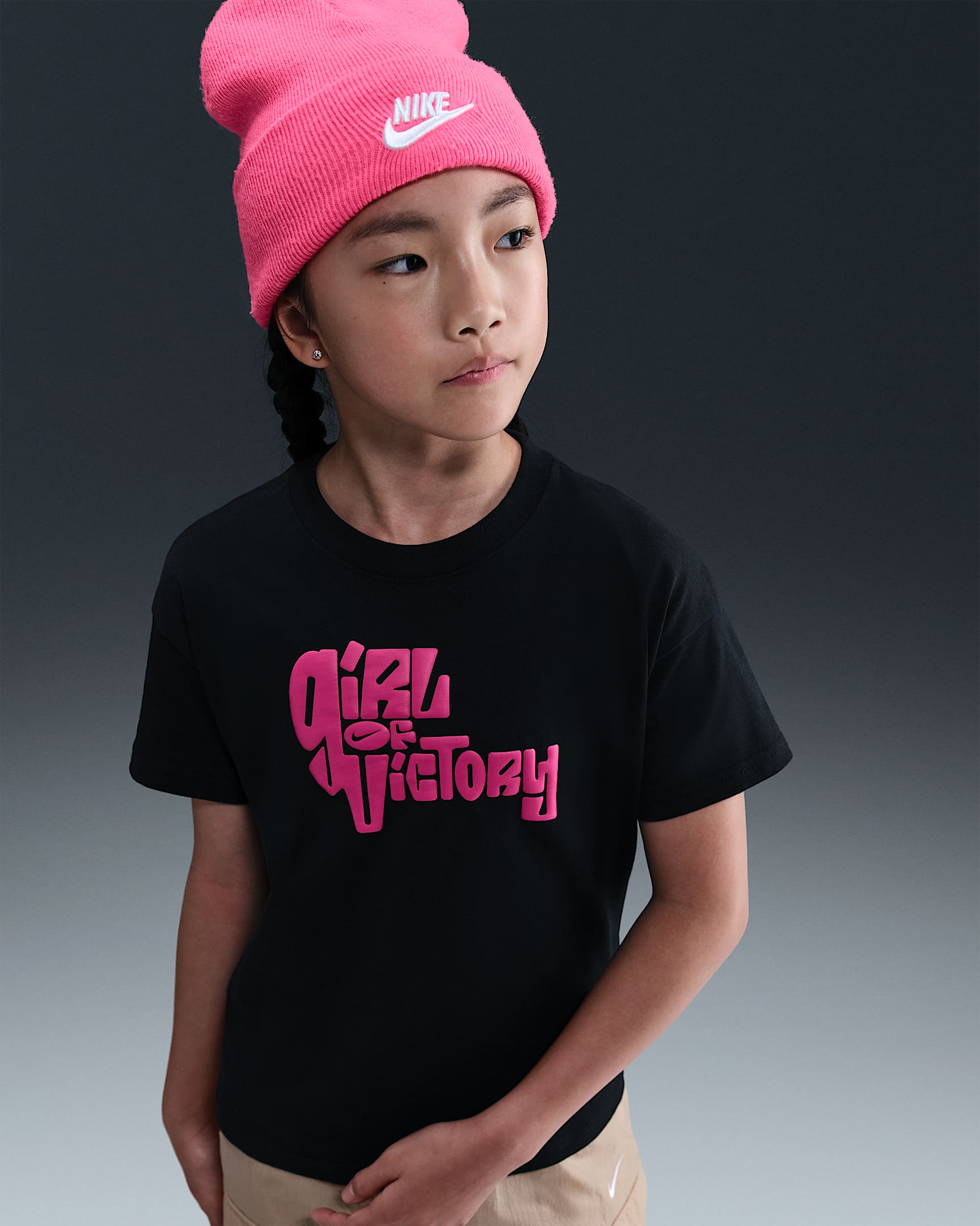 Nike Sportswear-T-shirt til større børn (piger) - sort