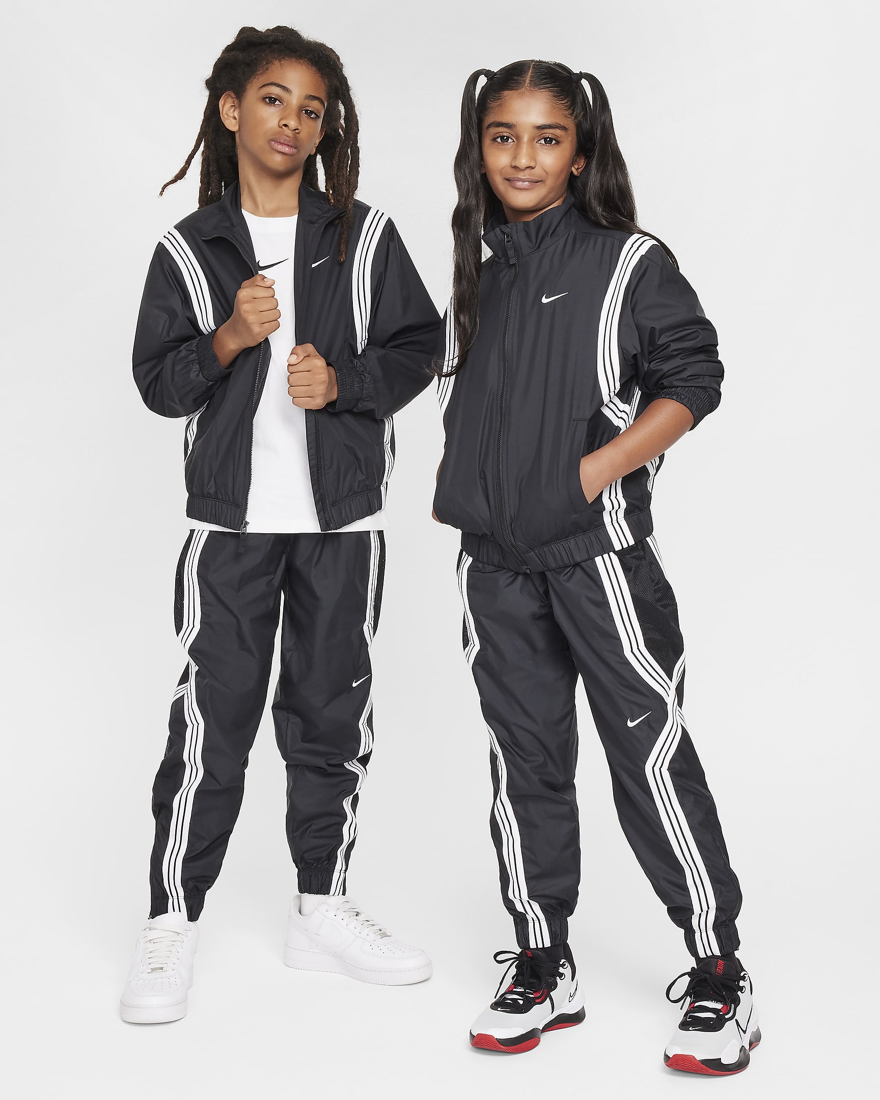 Nike Crossover Repel-Basketballjacke für ältere Kinder - Schwarz/Weiß