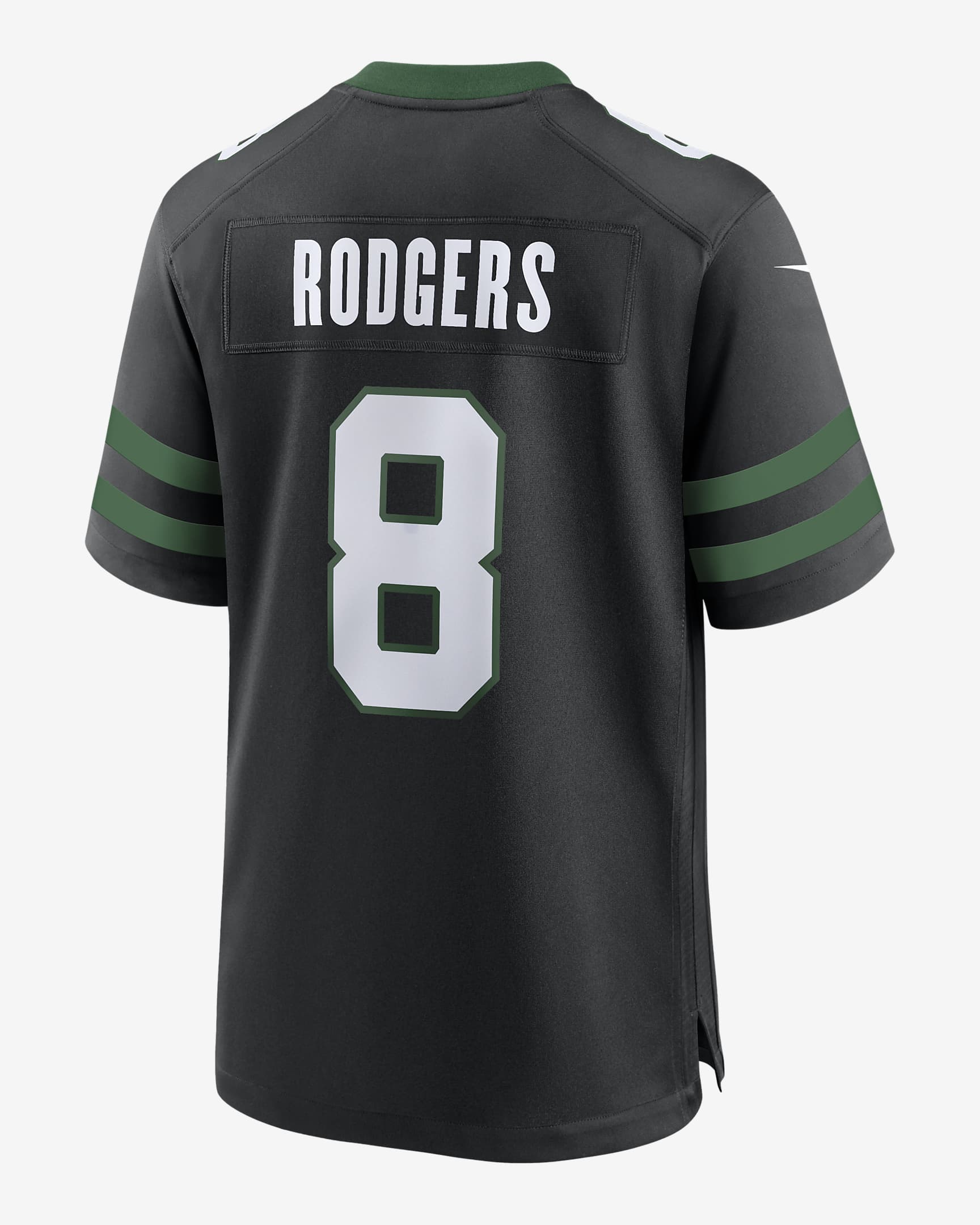 Jersey de fútbol americano Nike de la NFL Game para hombre Aaron Rodgers New York Jets - Negro