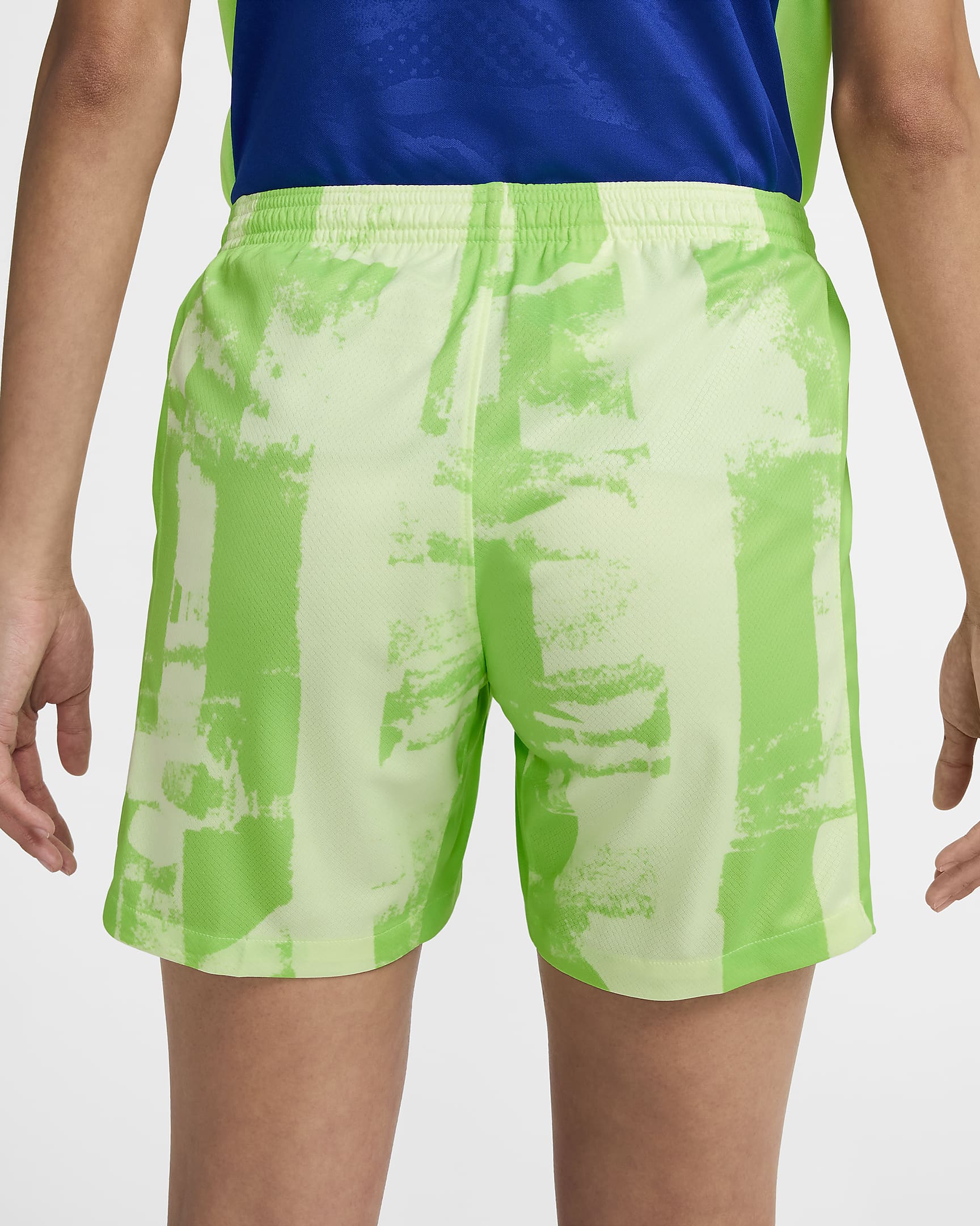 3e short de foot replica Nike Dri-FIT FC Barcelona 2024/25 Stadium pour femme - Barely Volt/Lime Blast/Old Royal