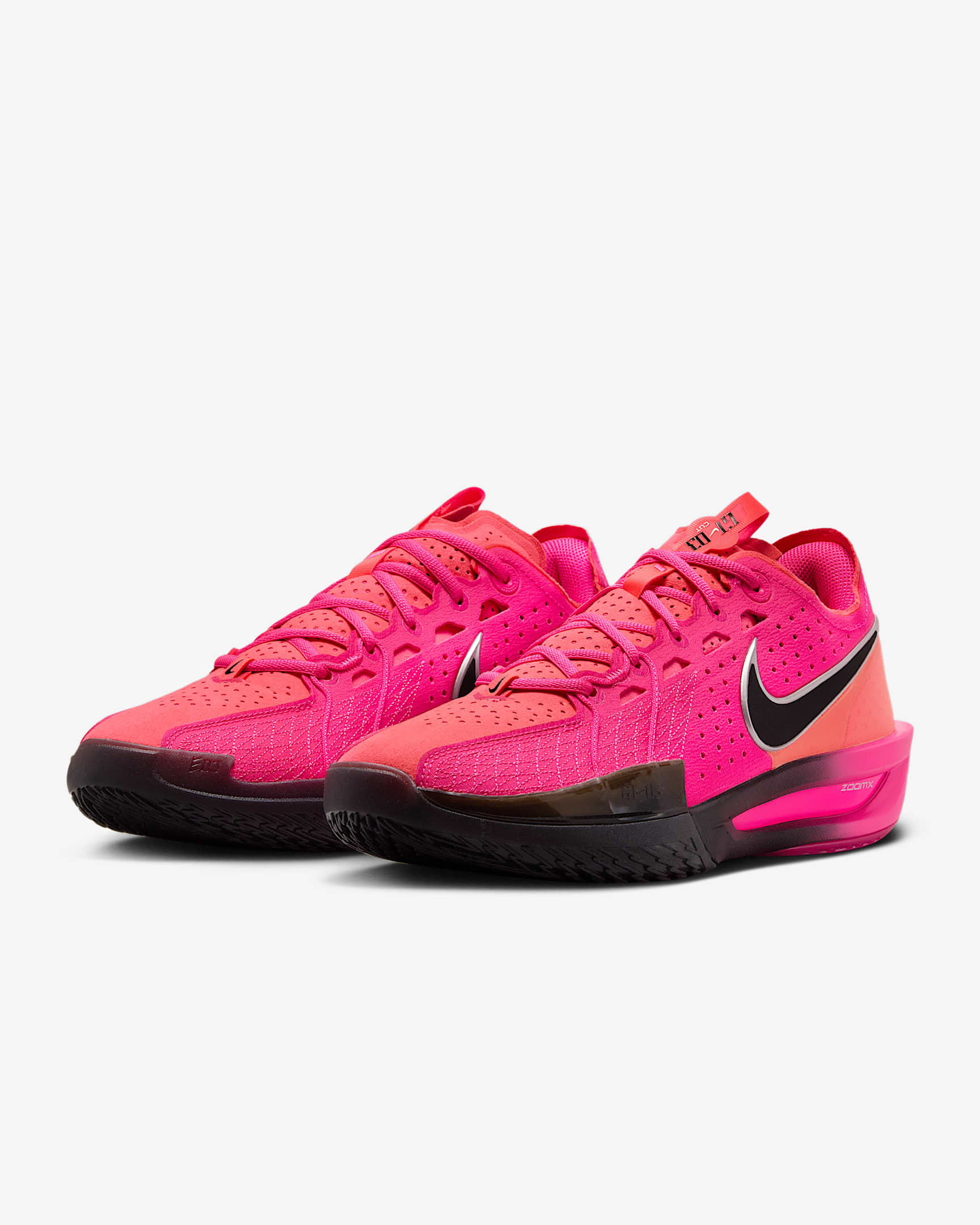 Nike G.T. Calzado de básquetbol Cut 3 - Hiperrosa/Plata metalizado/Espuma rosa/Negro