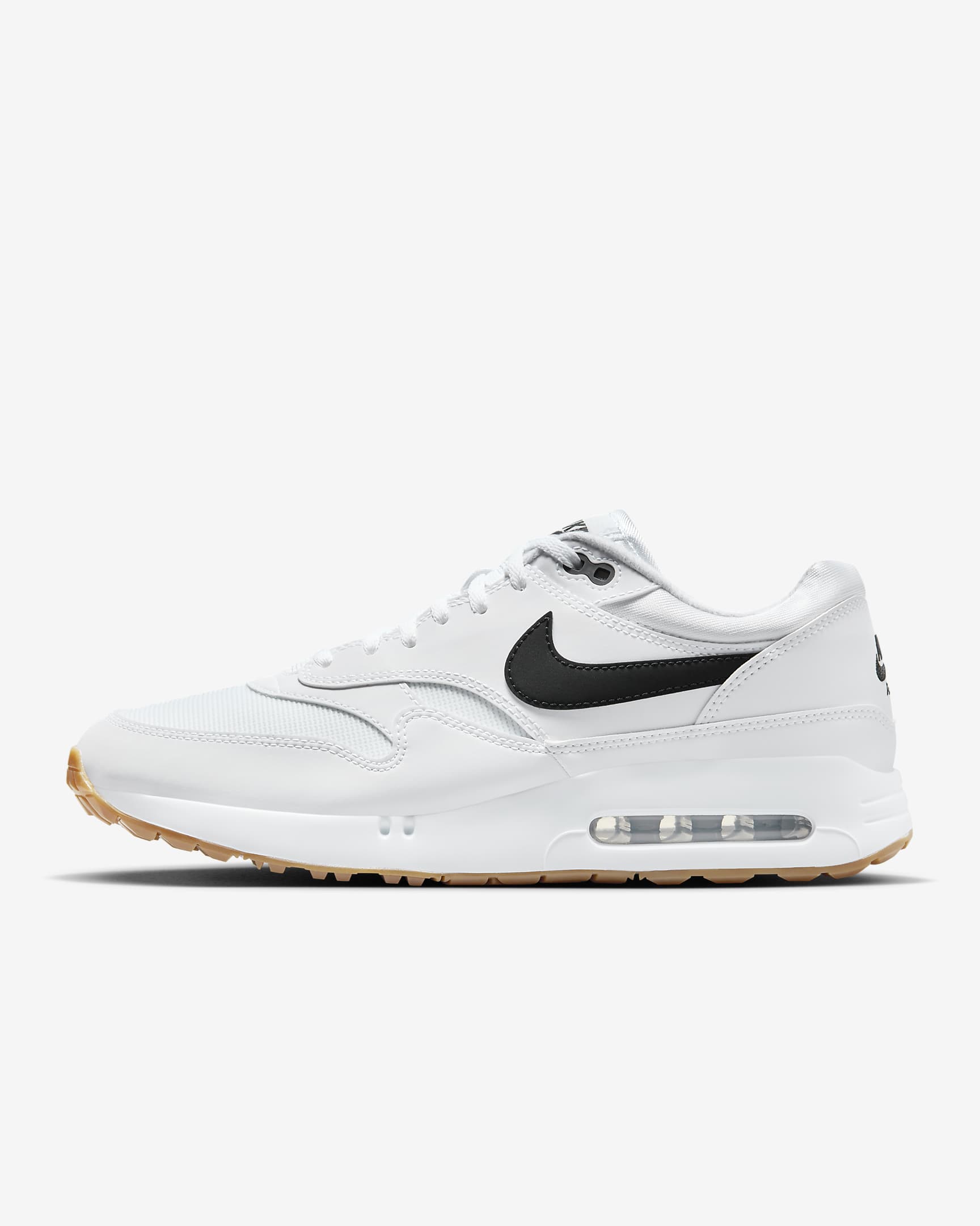 Nike Air Max 1 '86 OG G férfi golfcipő - Fehér/Gum Medium Brown/Fekete