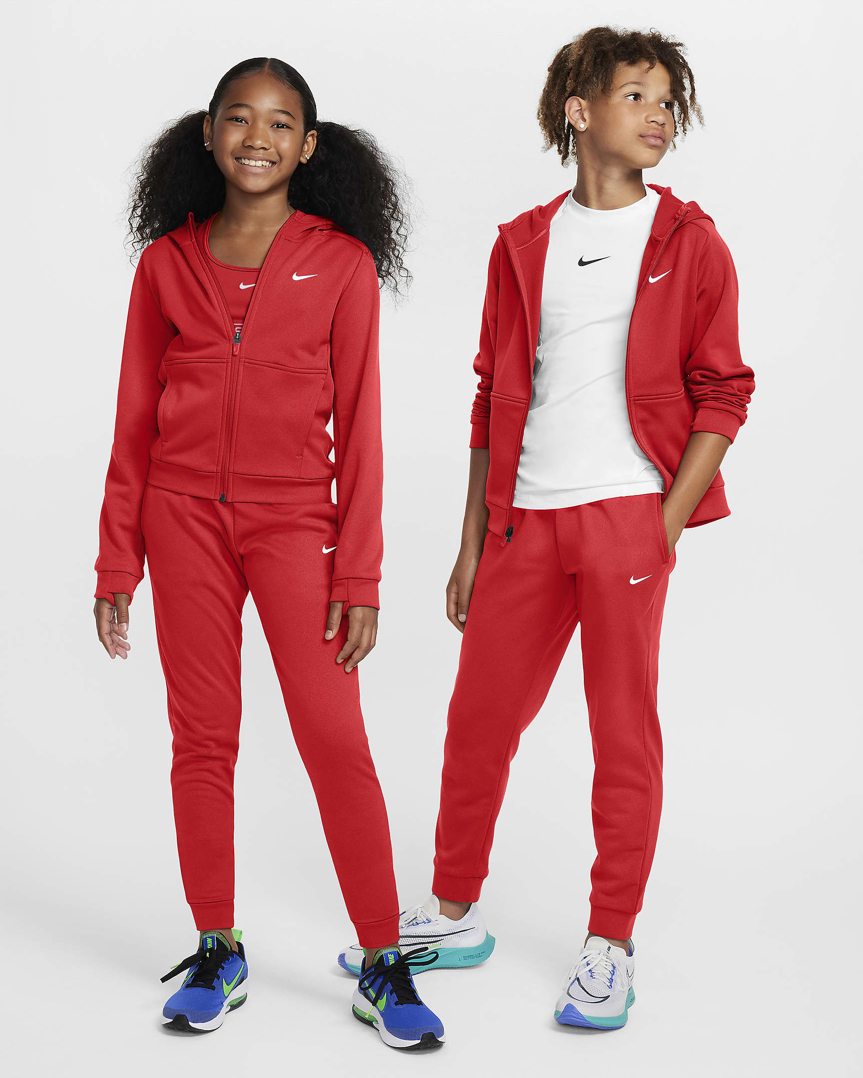 Nike Multi Stain Repel Big Kids' Therma-FIT Joggers - University Red/White