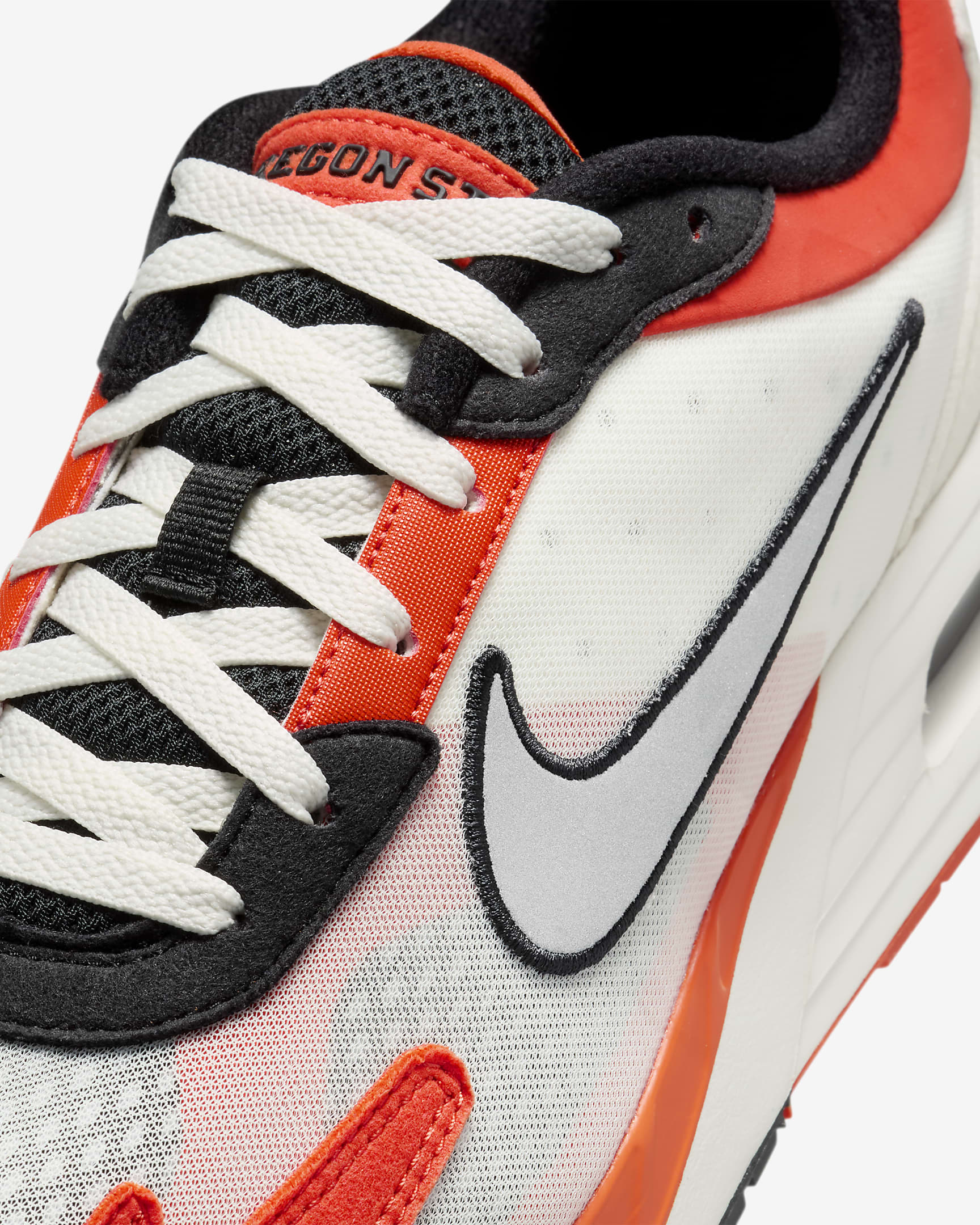 Tenis para hombre Oregon State Nike Air Max Solo - Negro/Fantasma/Naranja team/Plata metalizado