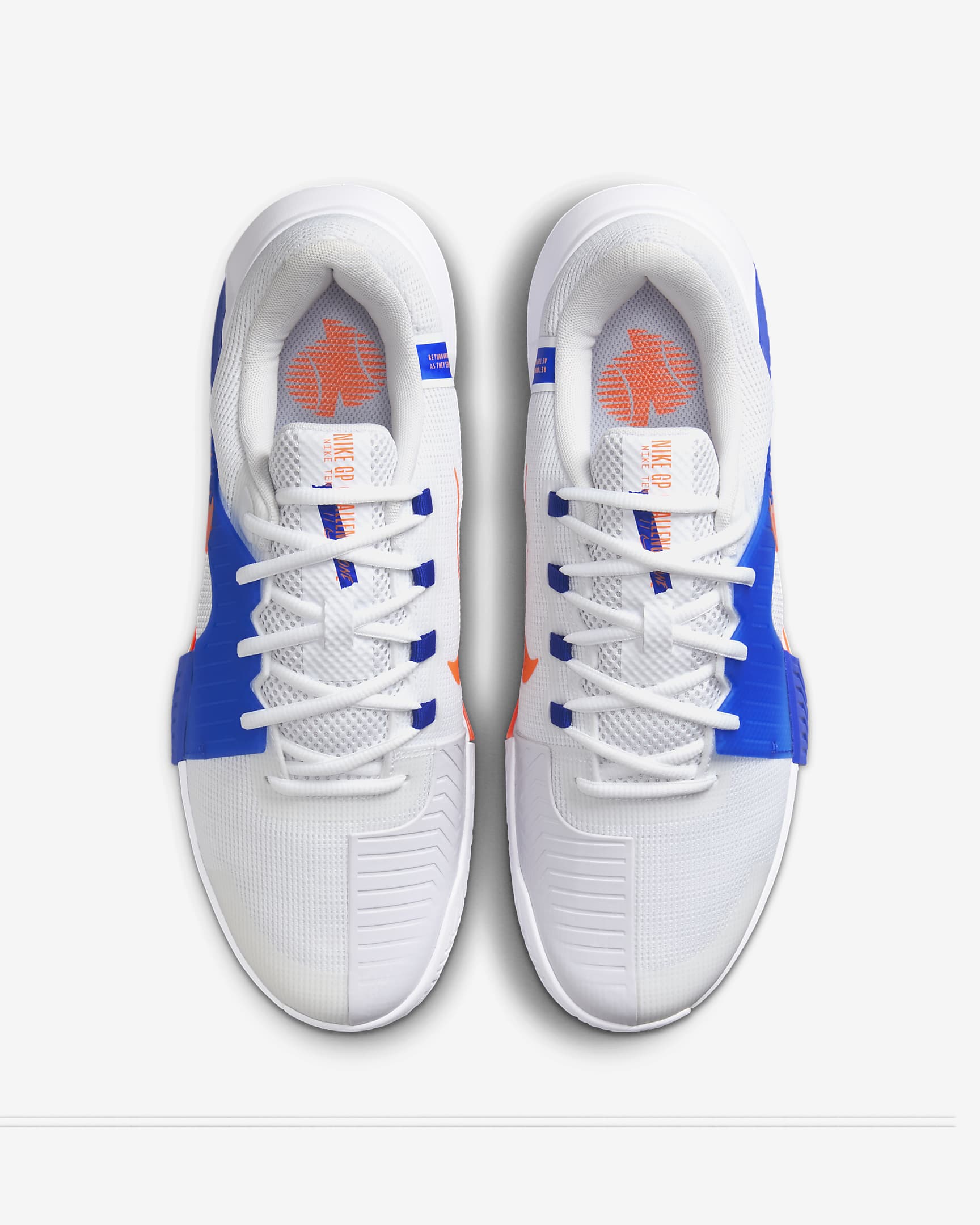 Nike Zoom GP Challenge 1 Men's Hard Court Tennis Shoes - White/Hyper Royal/Hyper Crimson