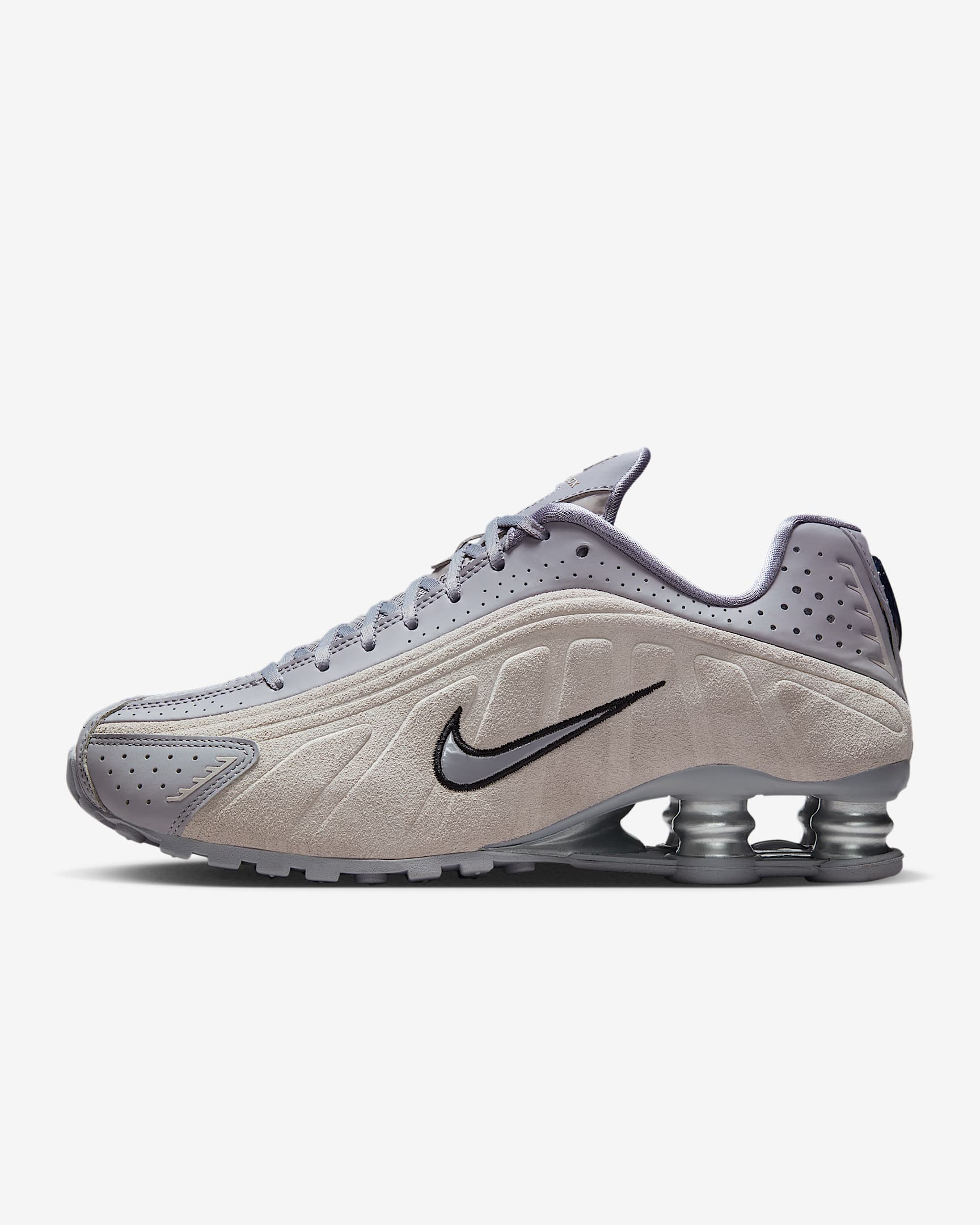 Nike Shox R4 Women's Shoes - Cement Grey/College Grey/Metallic Silver/Black