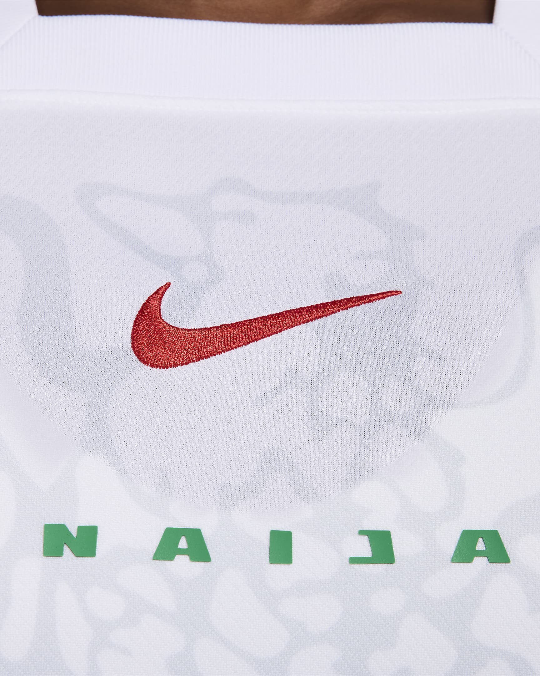 Nigeria (Women's Team) 2024/25 Stadium Home Women's Nike Dri-FIT Football Replica Shirt - White/Lucky Green/Challenge Red