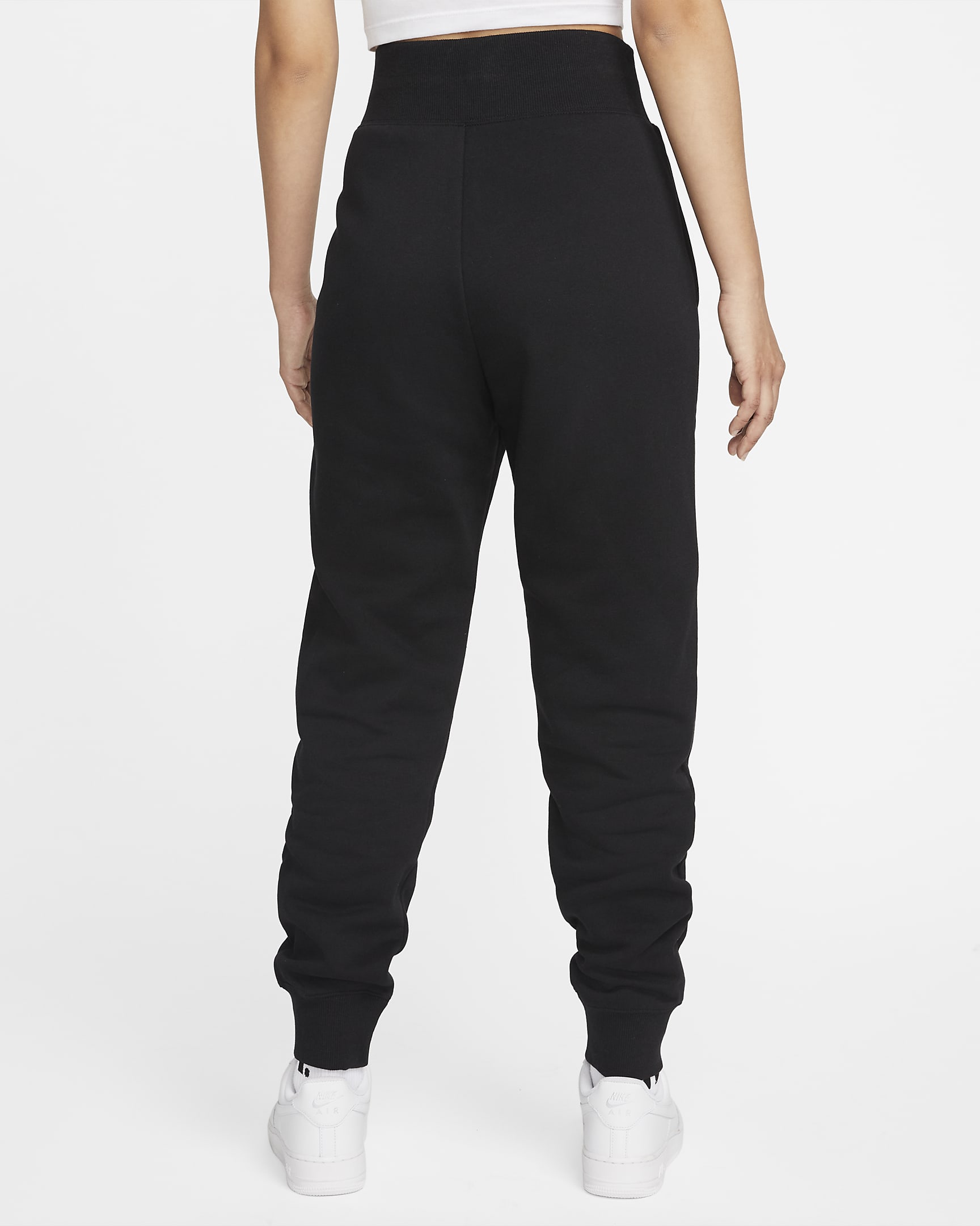 Nike Sportswear Phoenix Fleece Joggingbroek met hoge taille voor dames - Zwart/Sail