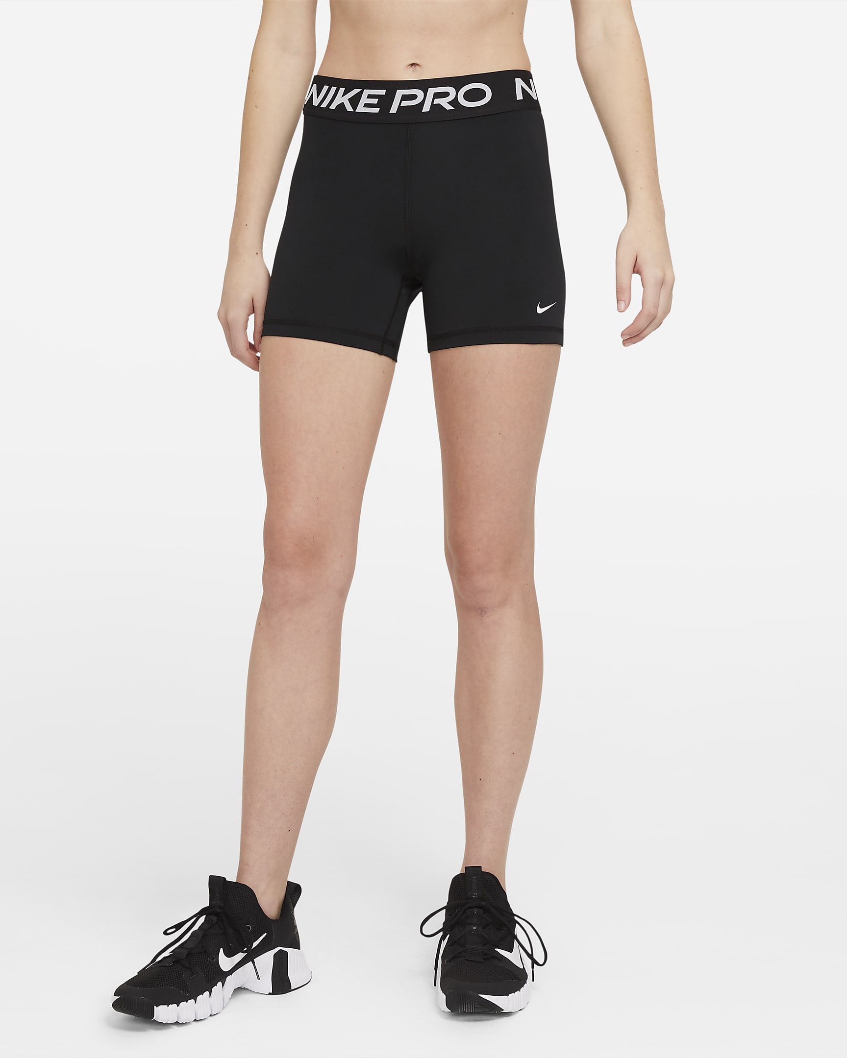 Dámské 13 cm kraťasy Nike Pro 365 - Černá/Bílá