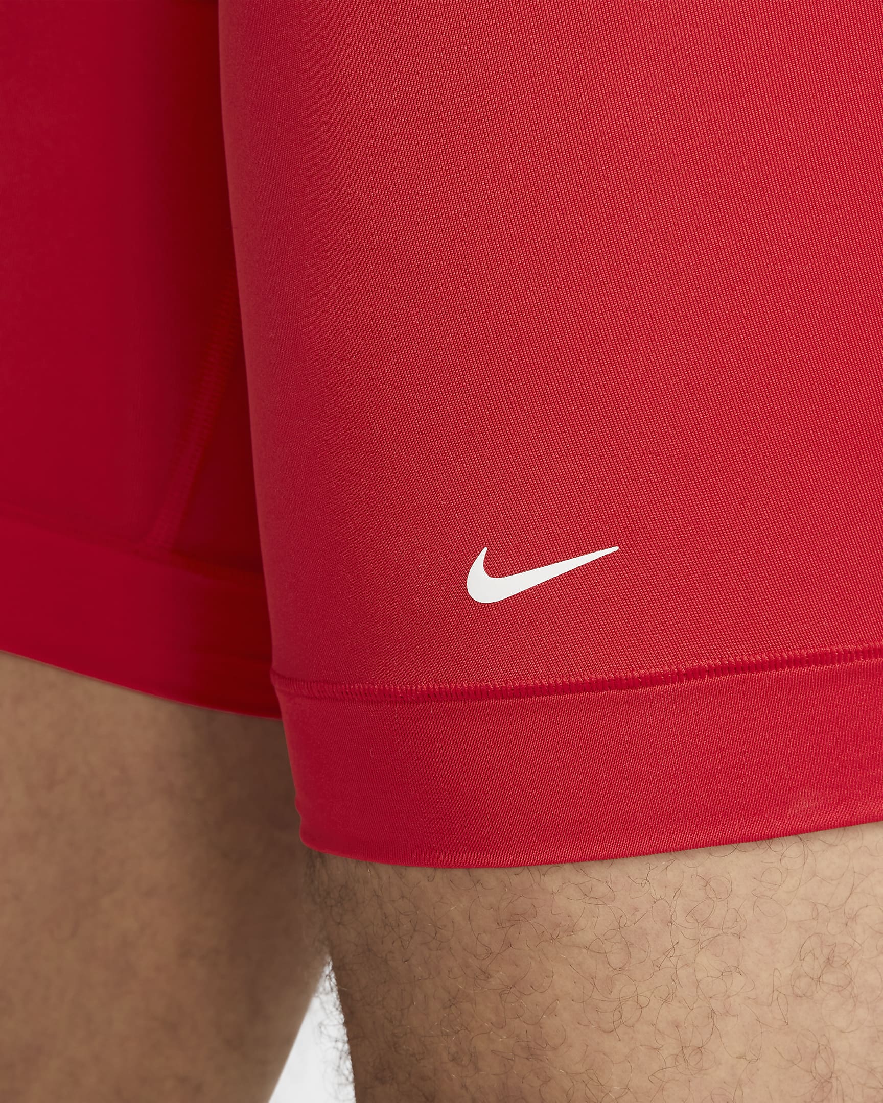 Nike Dri-FIT Essential Micro Long Boxer Briefs (3-Pack) - Red