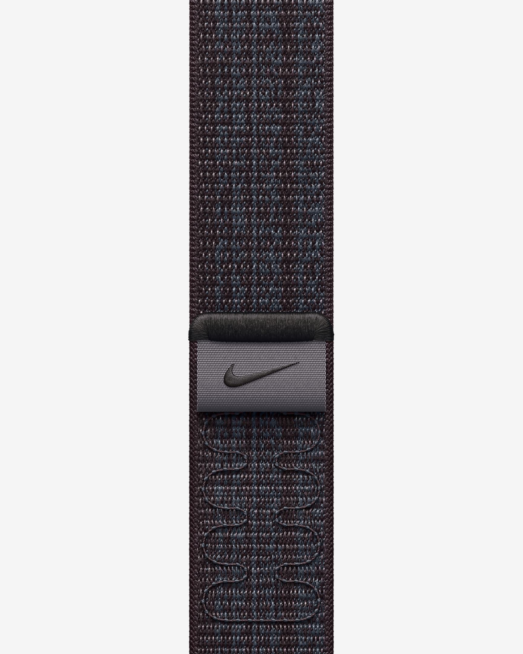 41mm provlékací sportovní řemínek Nike černá/modrá - Černá/Modrá