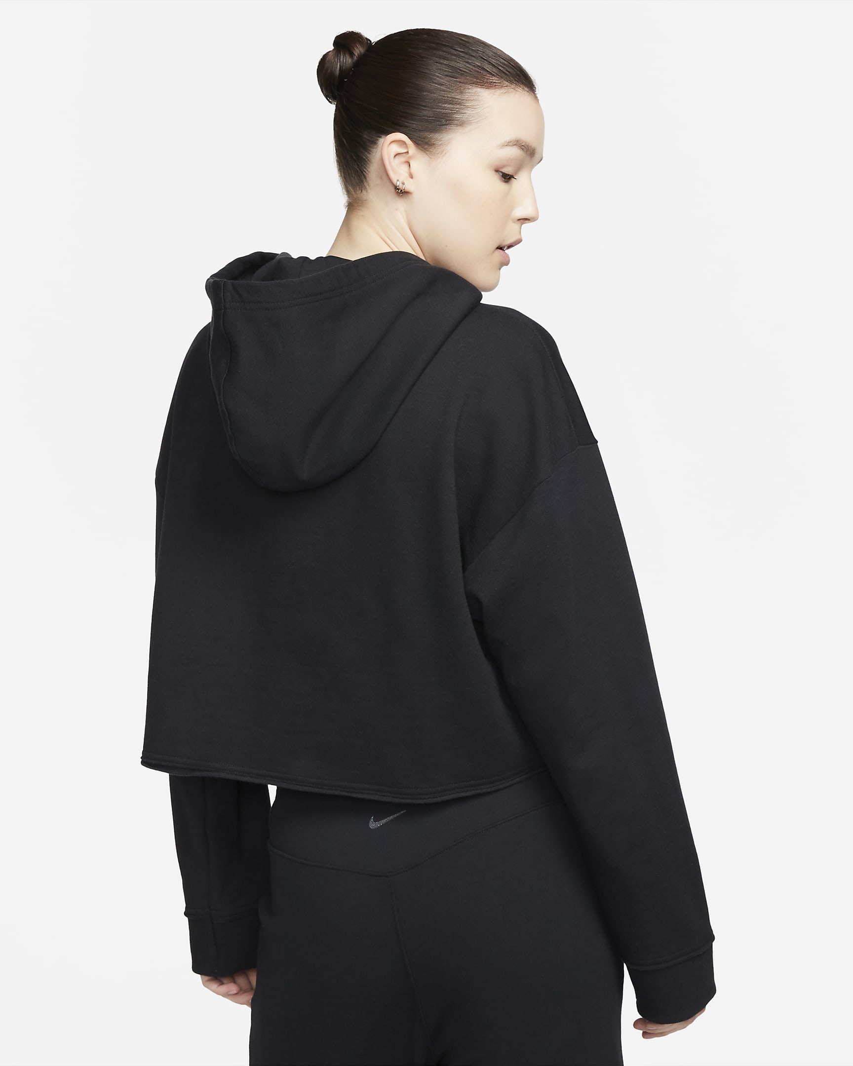 Nike Yoga Luxe Women's Cropped Fleece Hoodie. Nike LU
