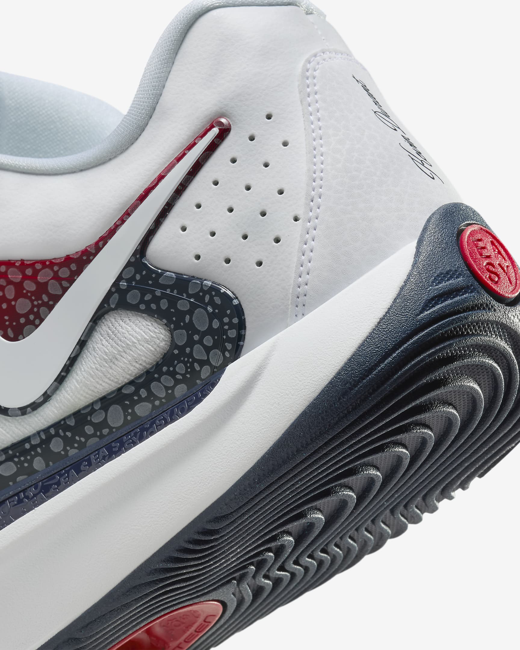 KD17 Basketball Shoes - White/University Red/Obsidian