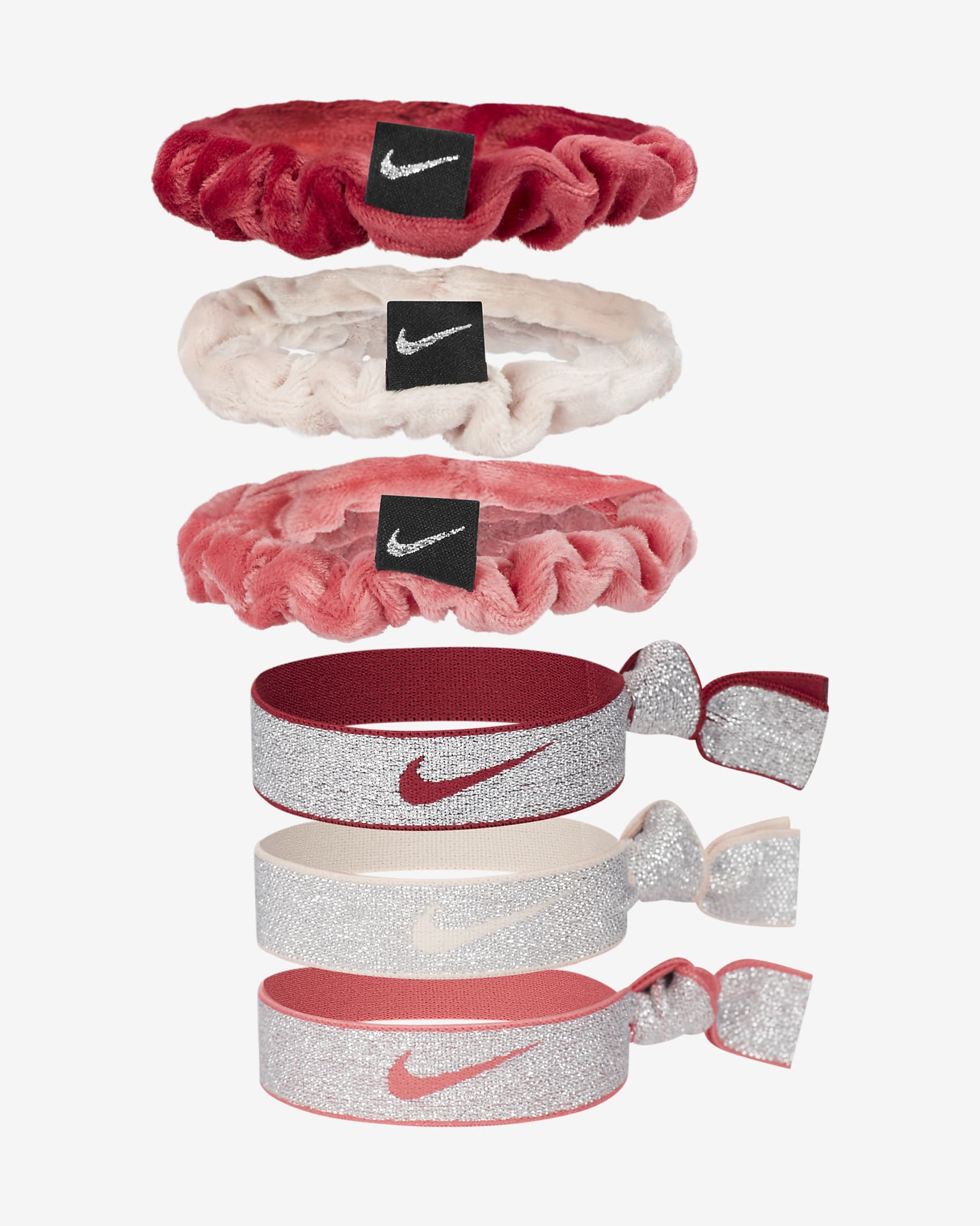 Nike Velvet and Elastic Hairbands (6Pack). Nike UK