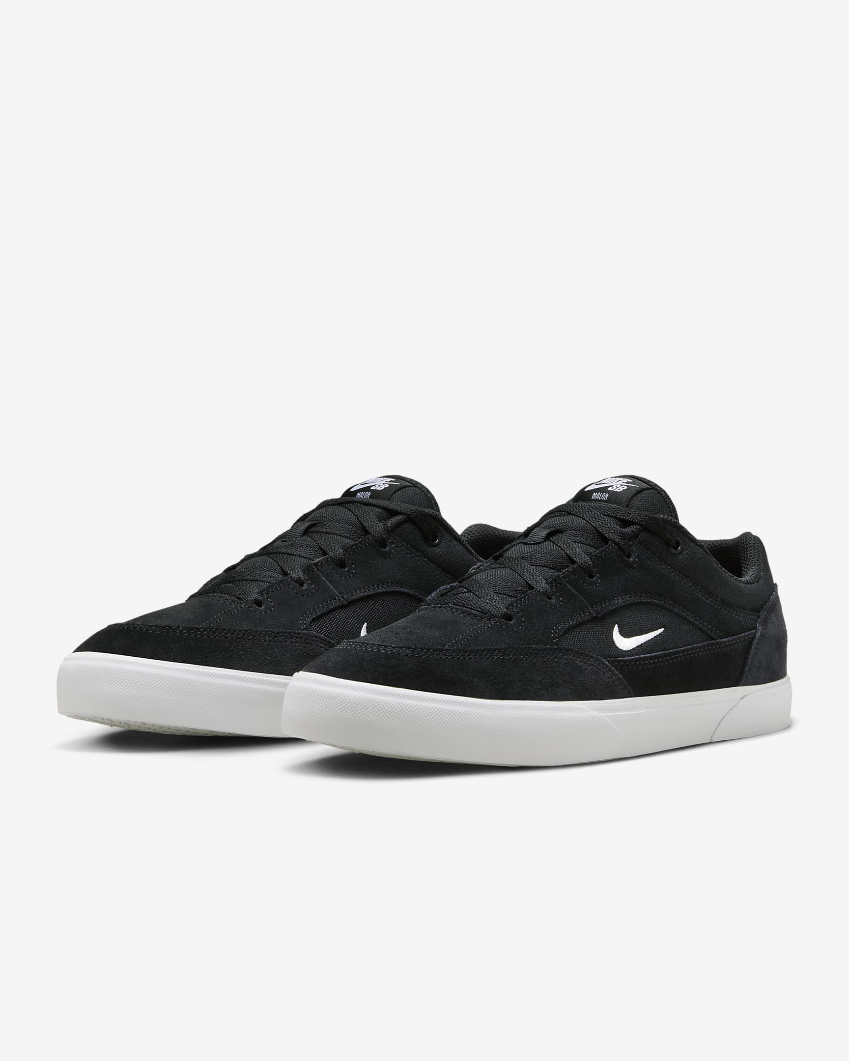 Nike SB Malor herenschoenen - Zwart/Zwart/Wit/Wit