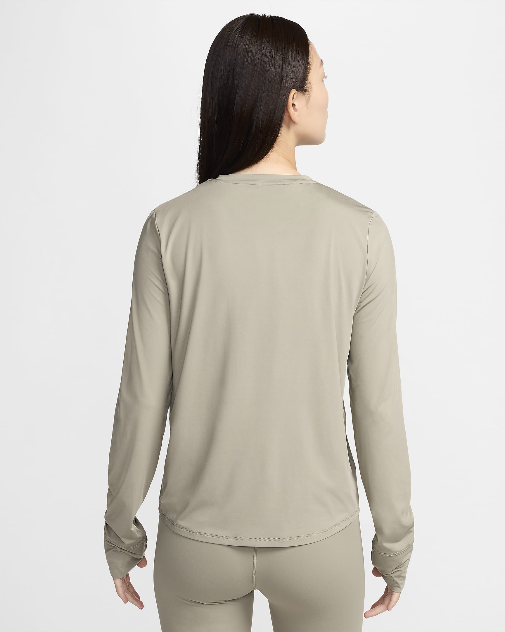 Haut à manches longues Dri-FIT Nike One Classic pour femme - Light Army/Noir