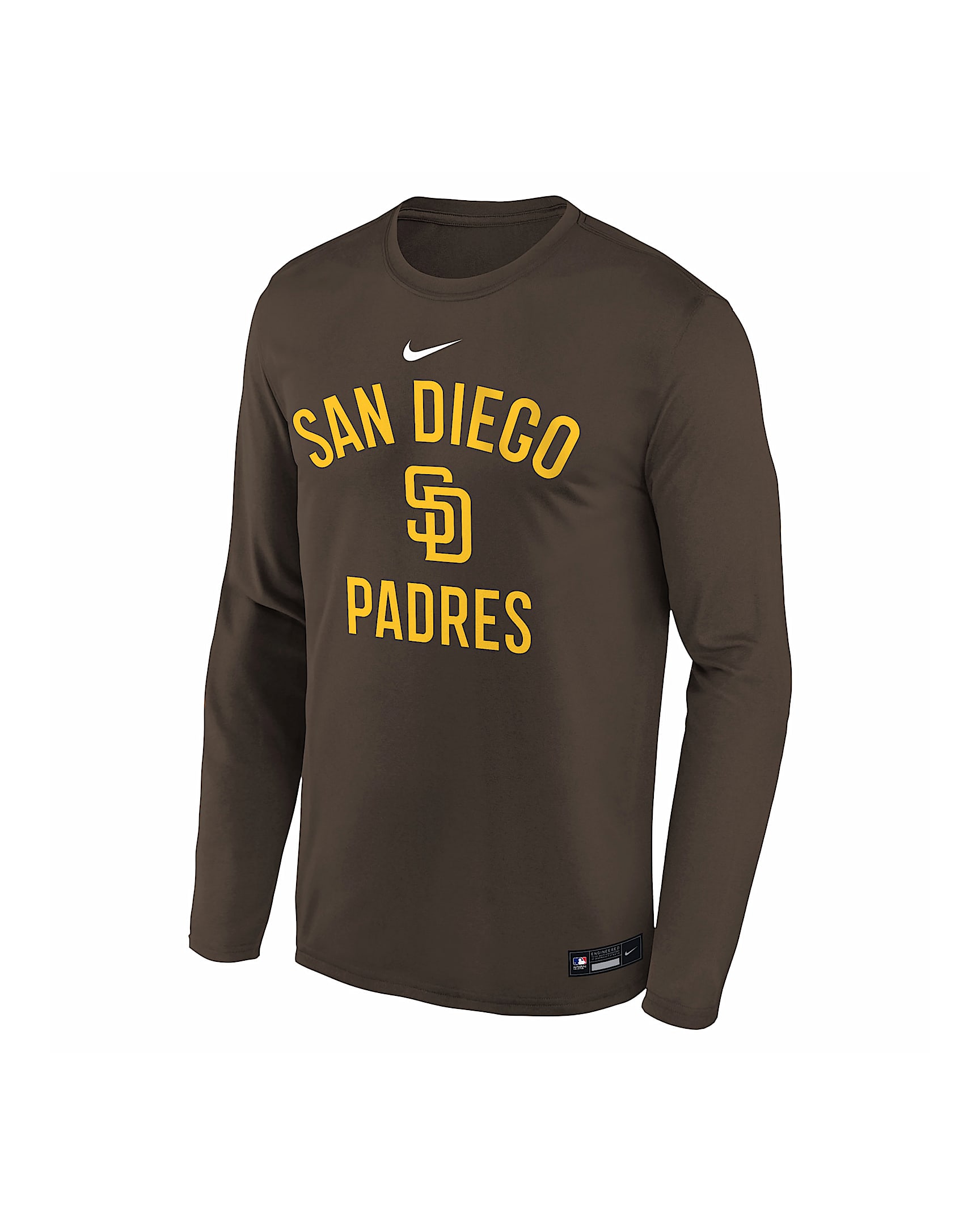 San Diego Padres Authentic Collection Team Issue Legend Big Kids' Nike Dri-FIT MLB T-Shirt - Brown