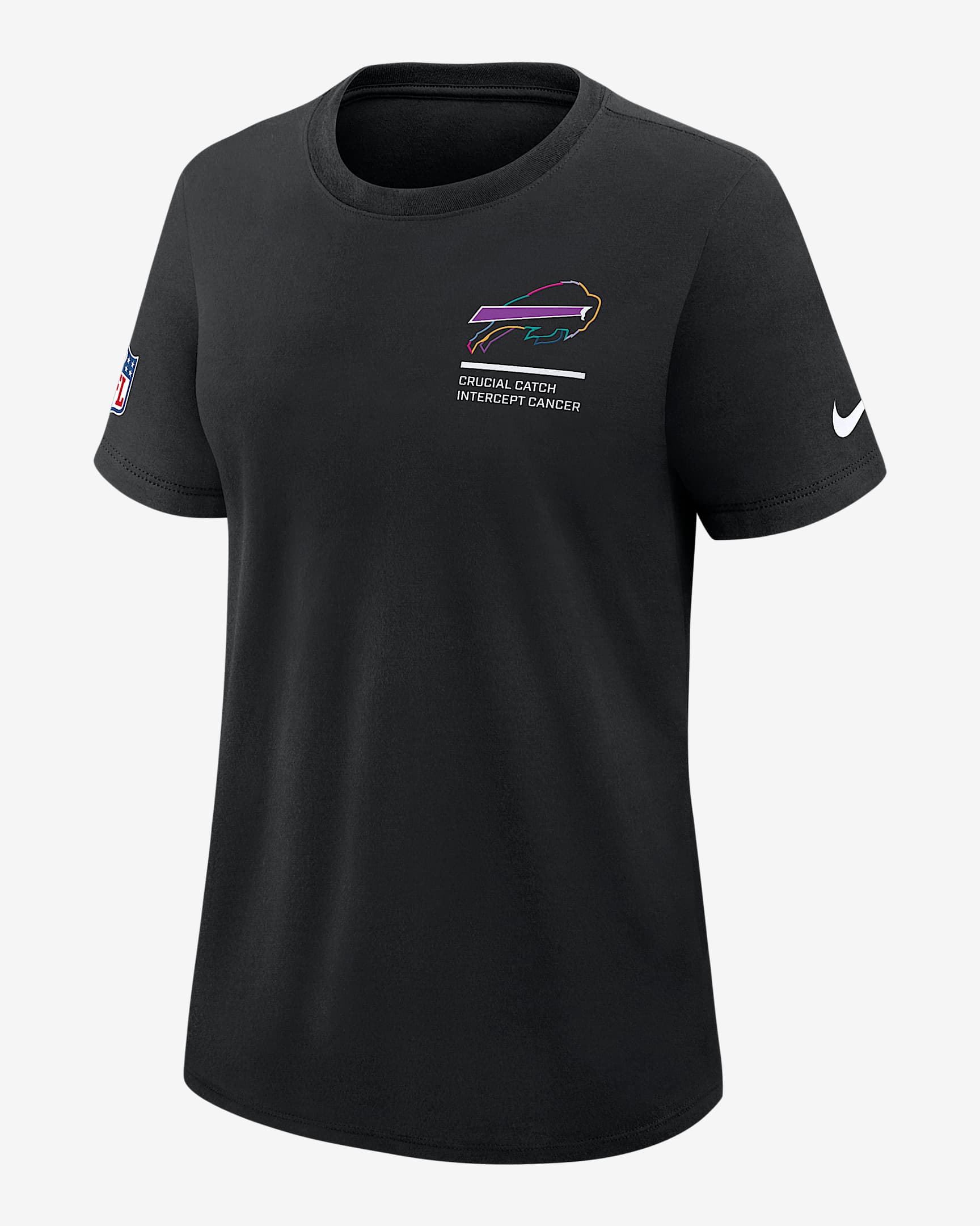 Buffalo Bills Crucial Catch Women's Nike Dri-FIT NFL T-Shirt - Black