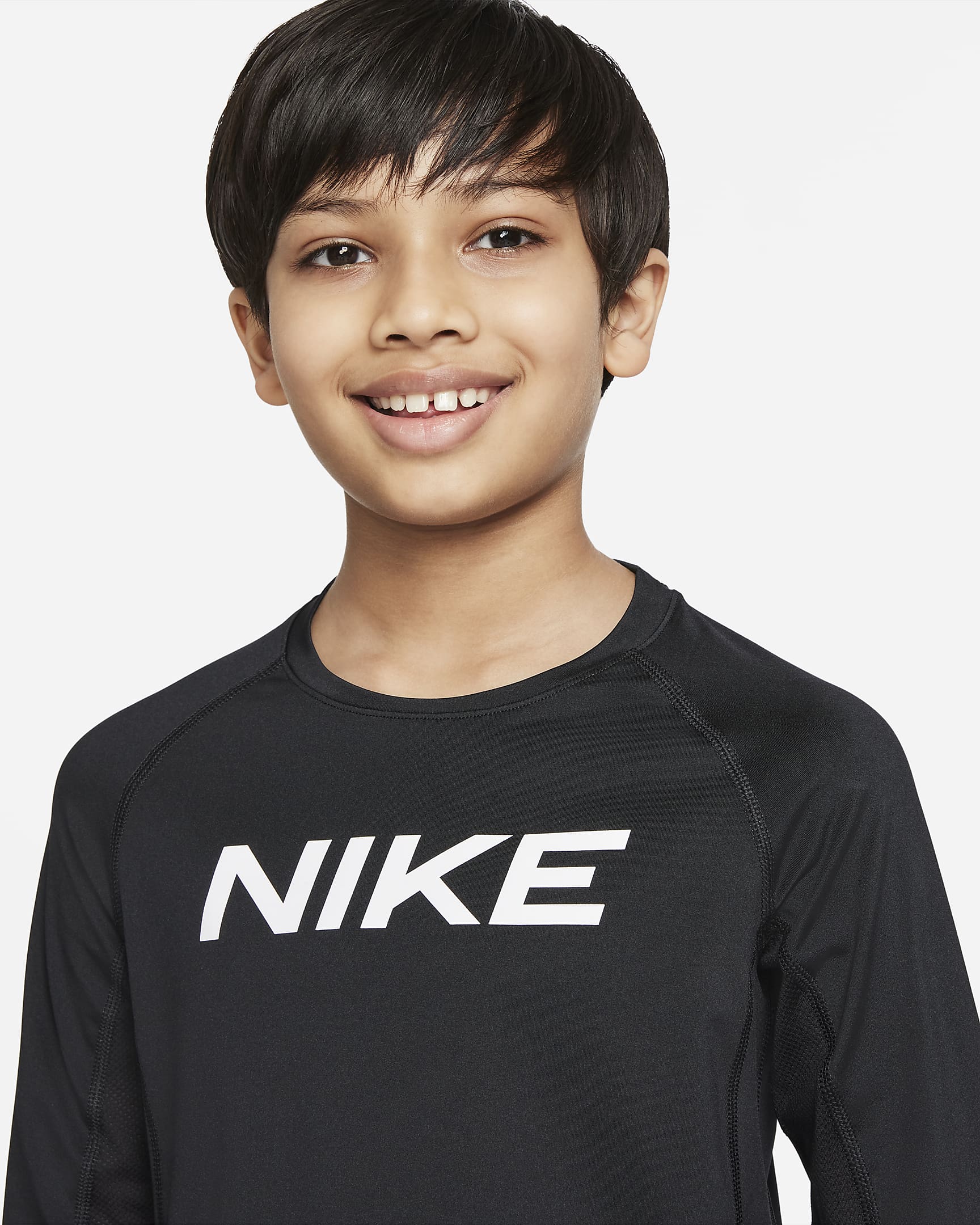 Nike Pro Dri-FIT Older Kids' (Boys') Long-Sleeve Top - Black