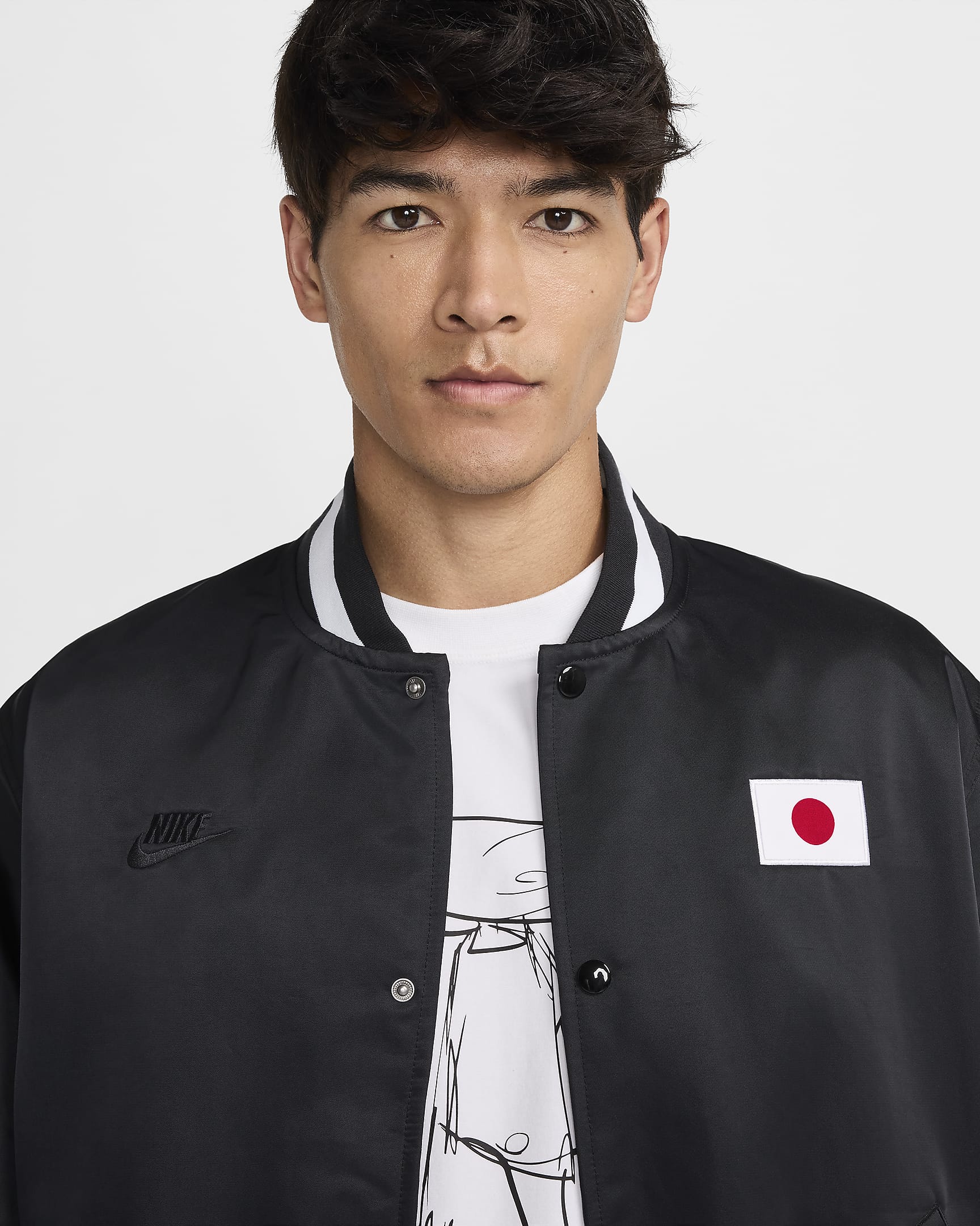 Japan Dugout Men's Nike Breaking Satin Jacket - Black/Anthracite