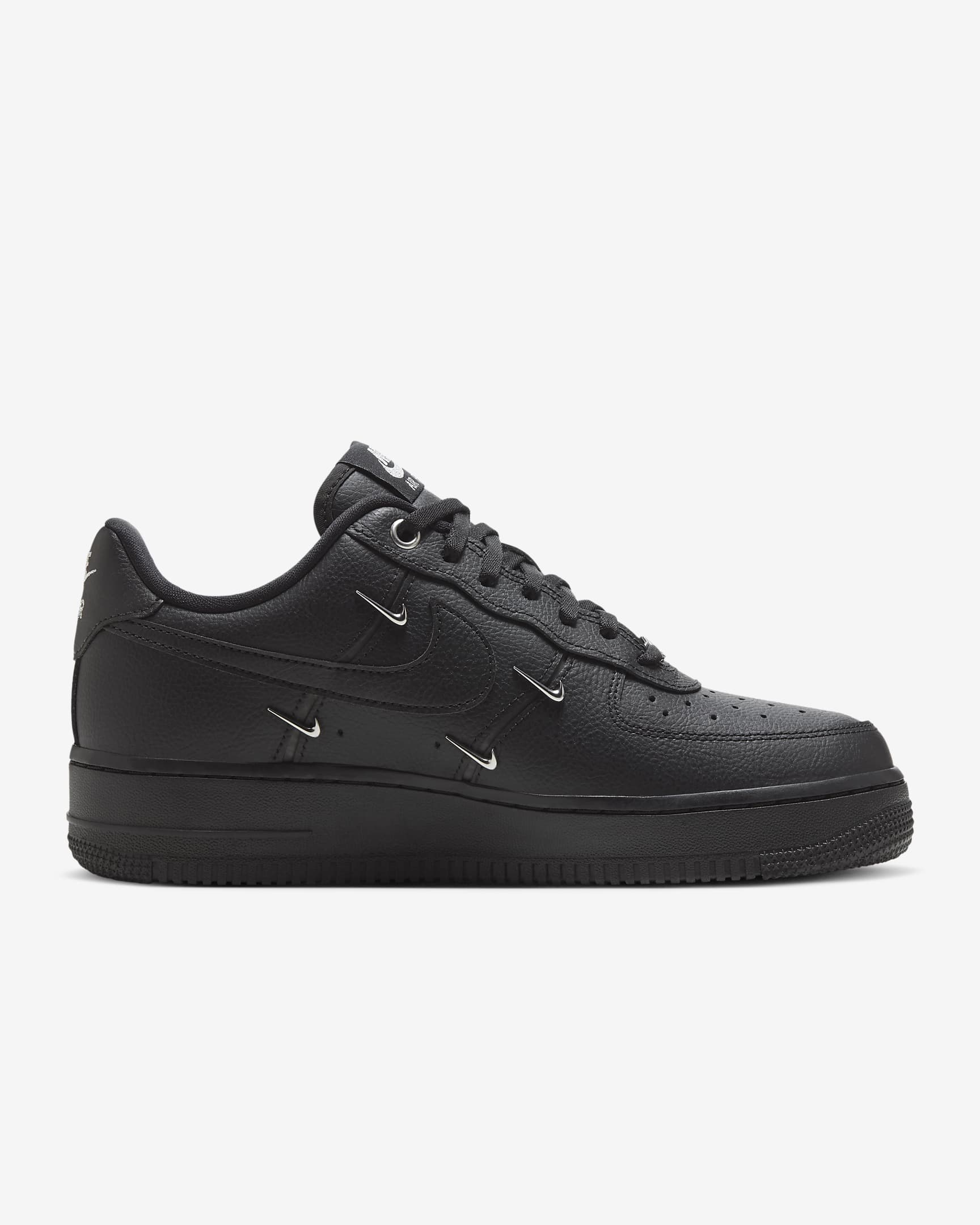 Chaussure Nike Air Force 1 '07 LX pour femme - Noir/Noir/Metallic Silver/Noir