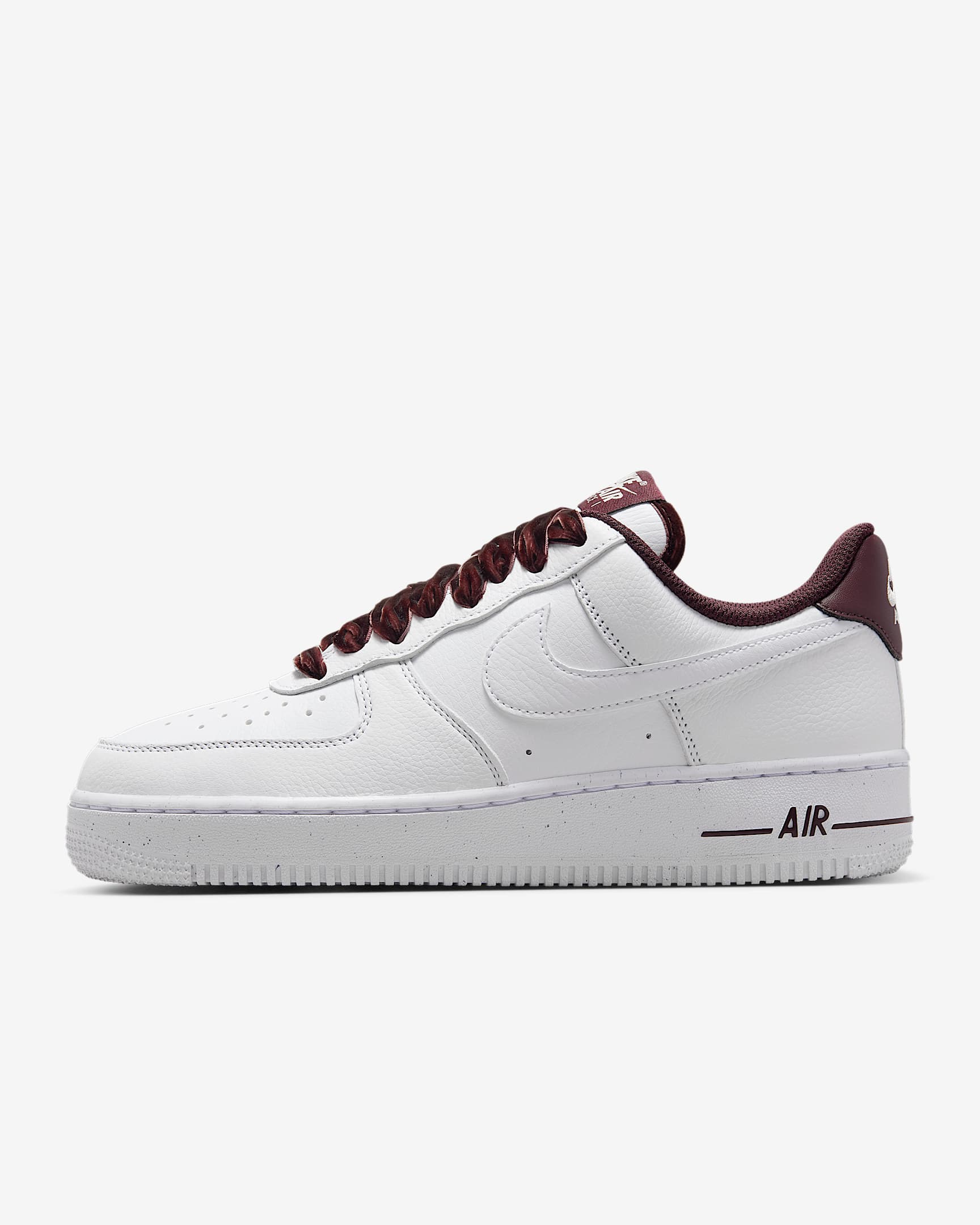 Nike Air Force 1 '07 Vintage Schuh (Damen) - Burgundy Crush/Pale Ivory/Metallic Silver/Weiß