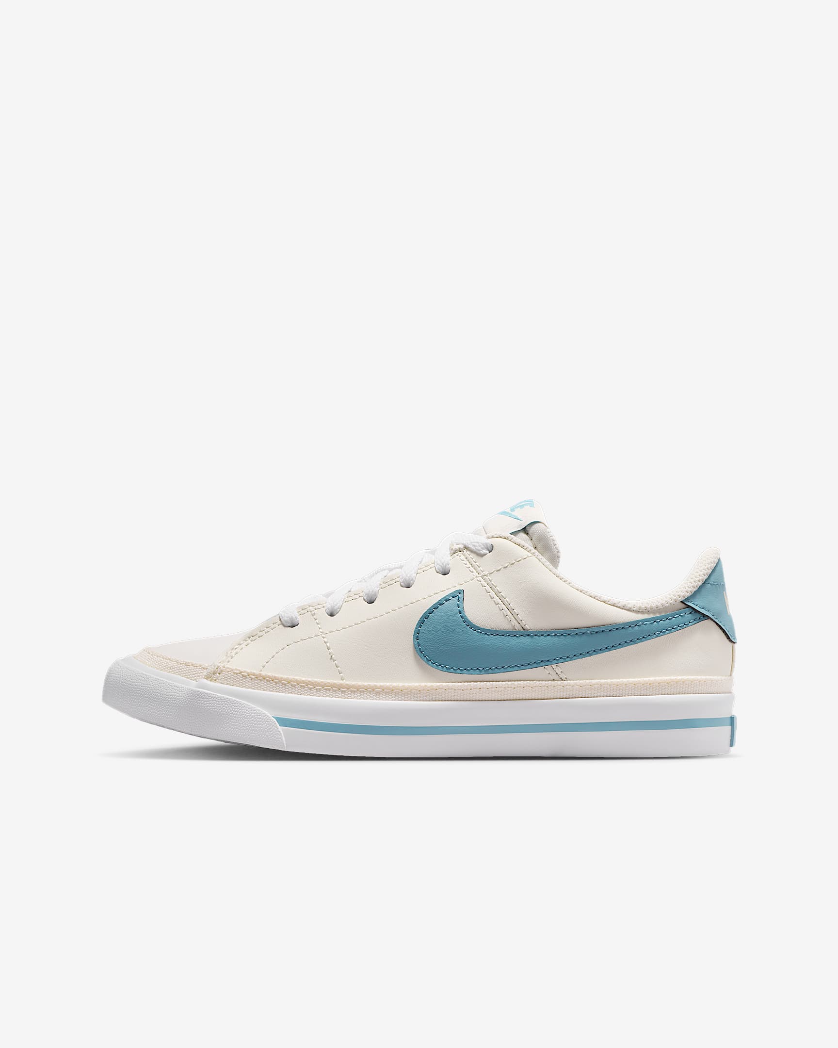 Nike Court Legacy Big Kids' Shoes - Sail/White/Denim Turquoise