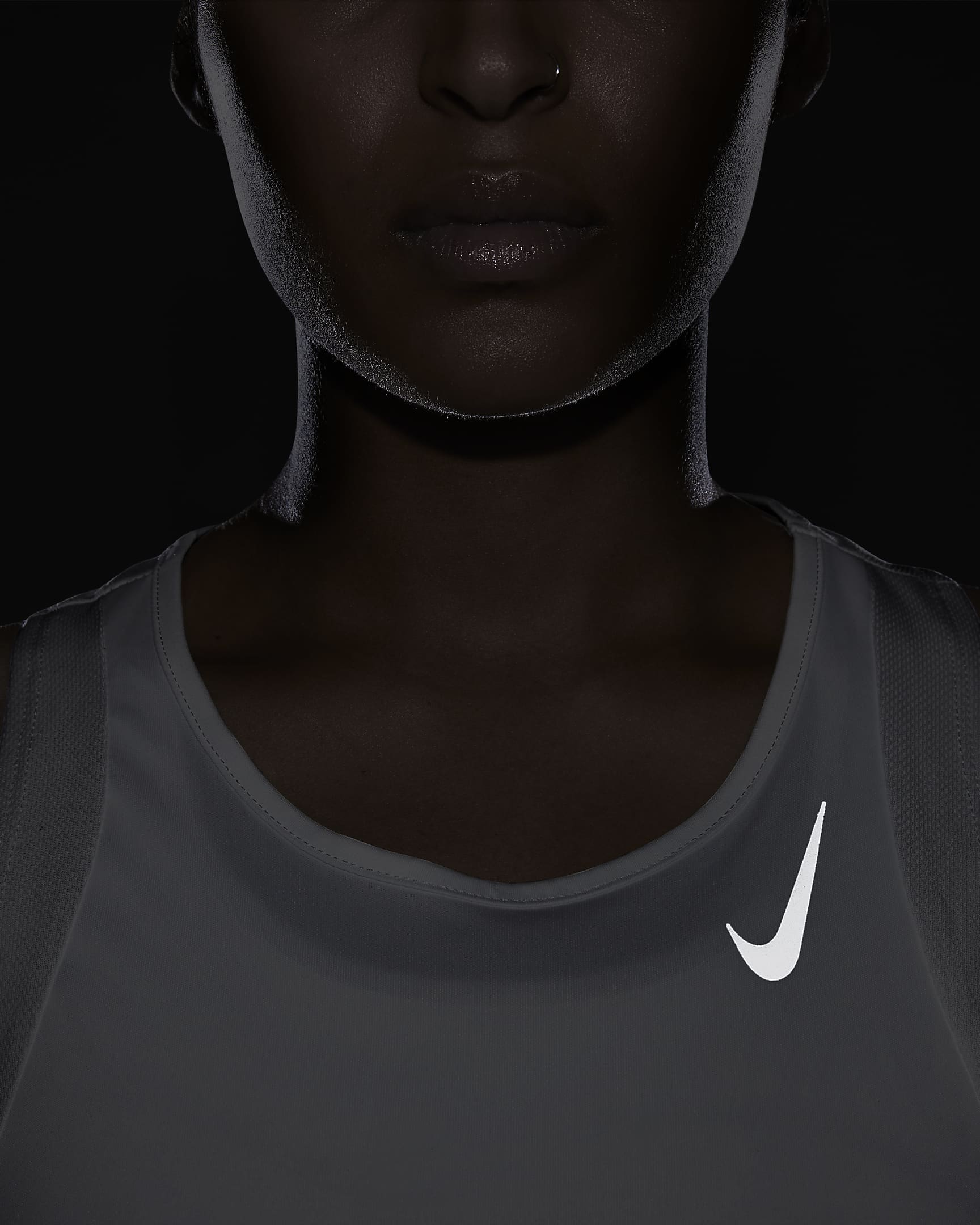 Nike Dri-FIT Race Samarreta de running - Dona - Blanc