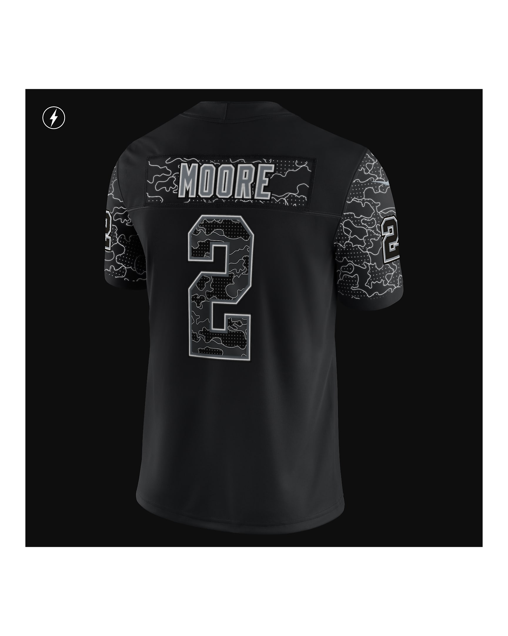 NFL Carolina Panthers RFLCTV (DJ Moore) Men's Fashion Football Jersey ...