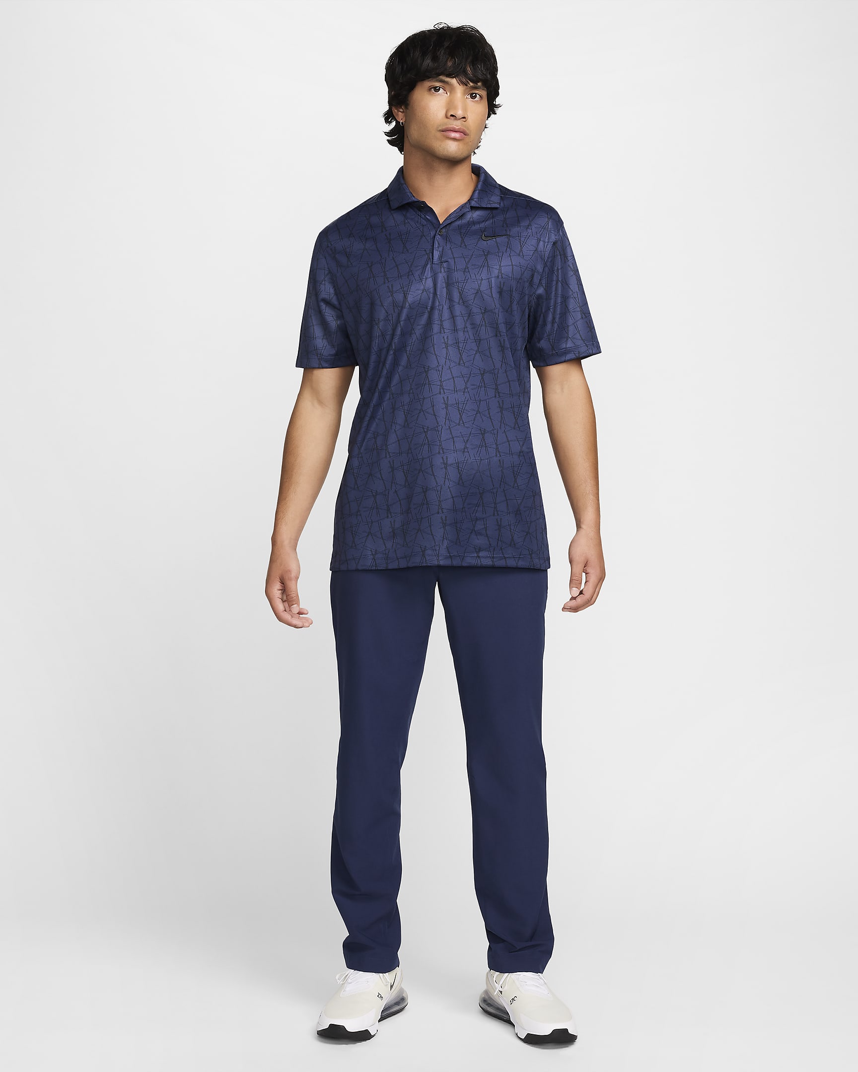 Nike Victory+ golfskjorte til herre - Midnight Navy/Svart/Midnight Navy/Svart