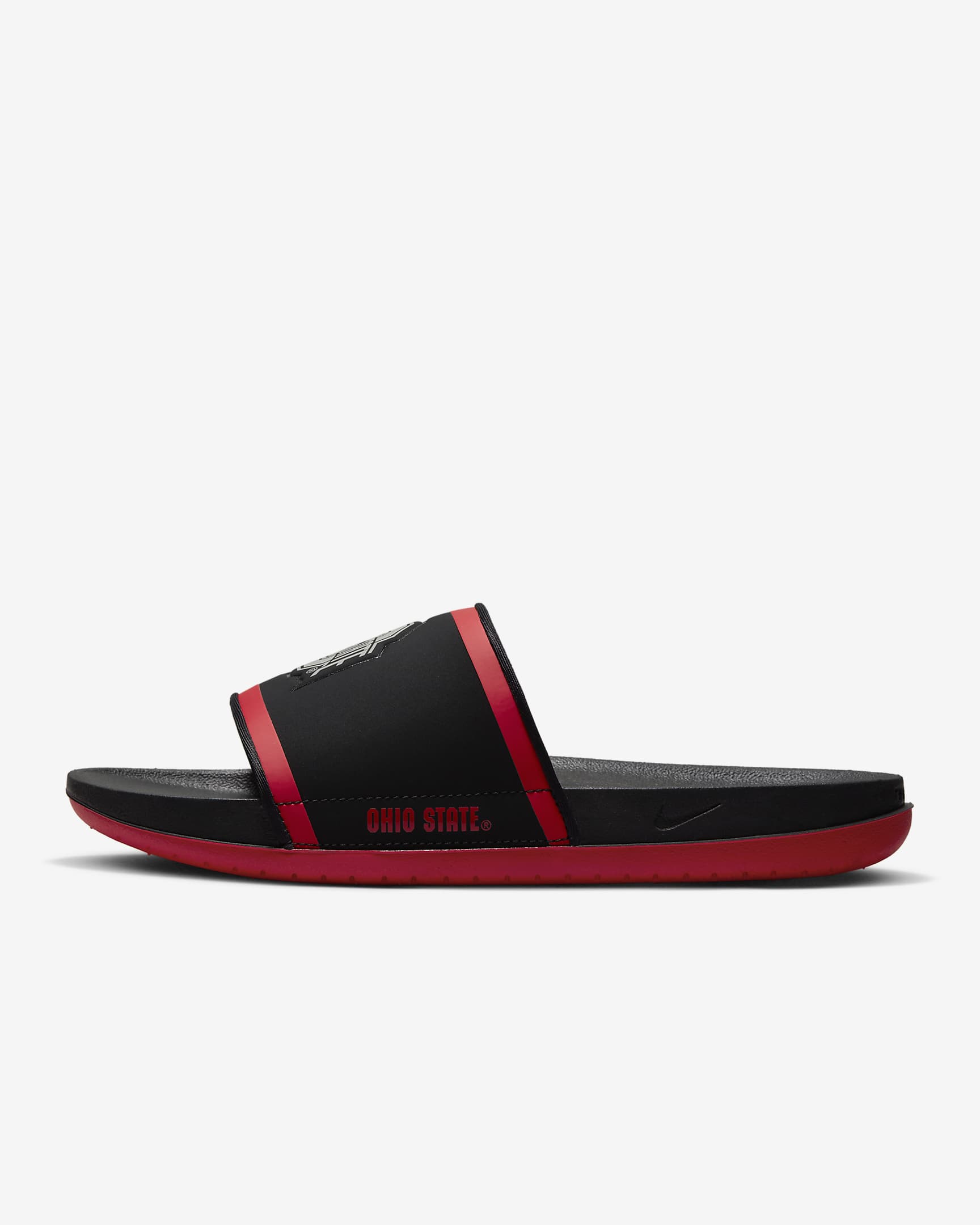 Nike Offcourt (Ohio State) Slide - Black/University Red/Pewter Grey