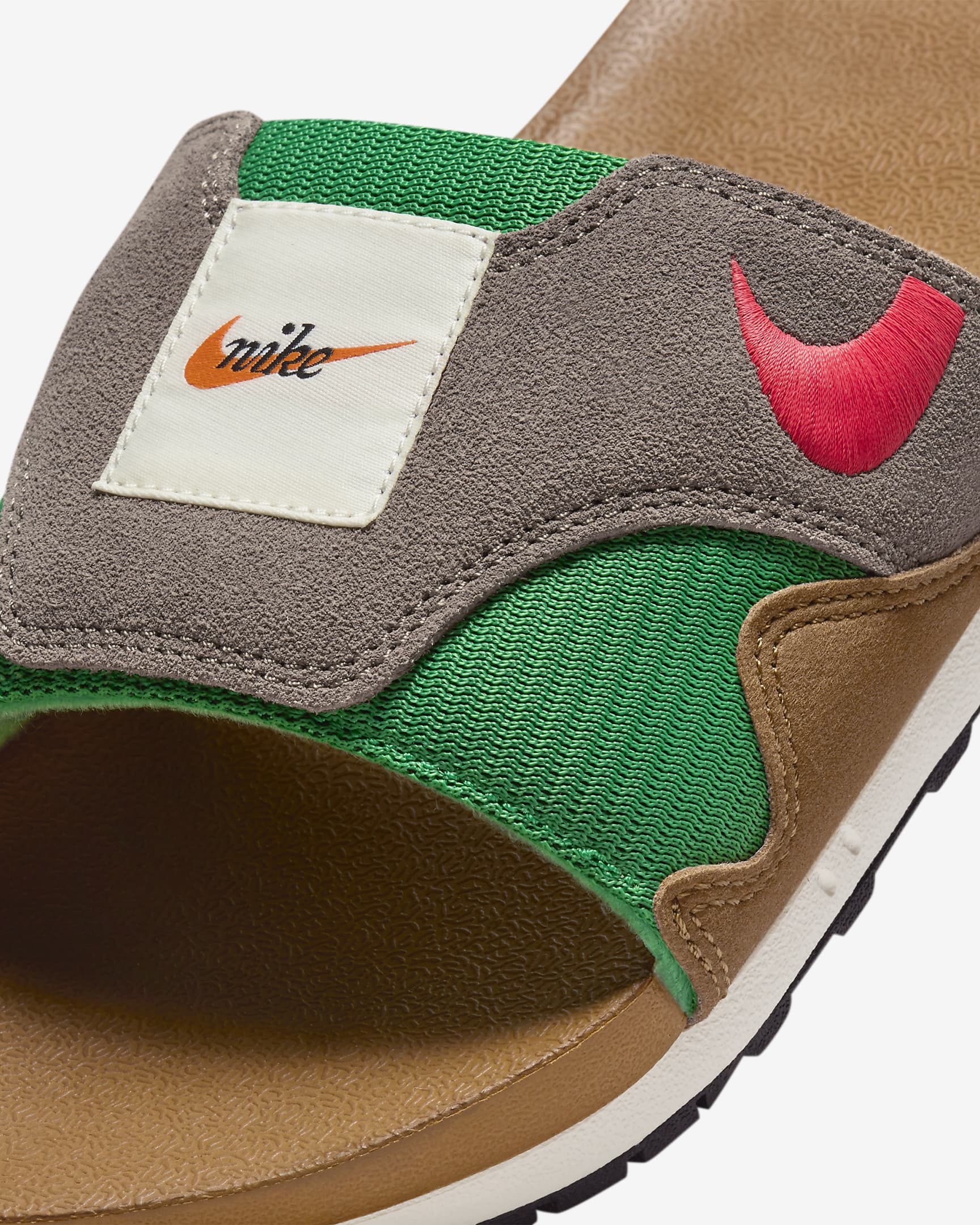 Nike Air Max 1 Men's Slides - Ale Brown/Olive Grey/Sail/Coral