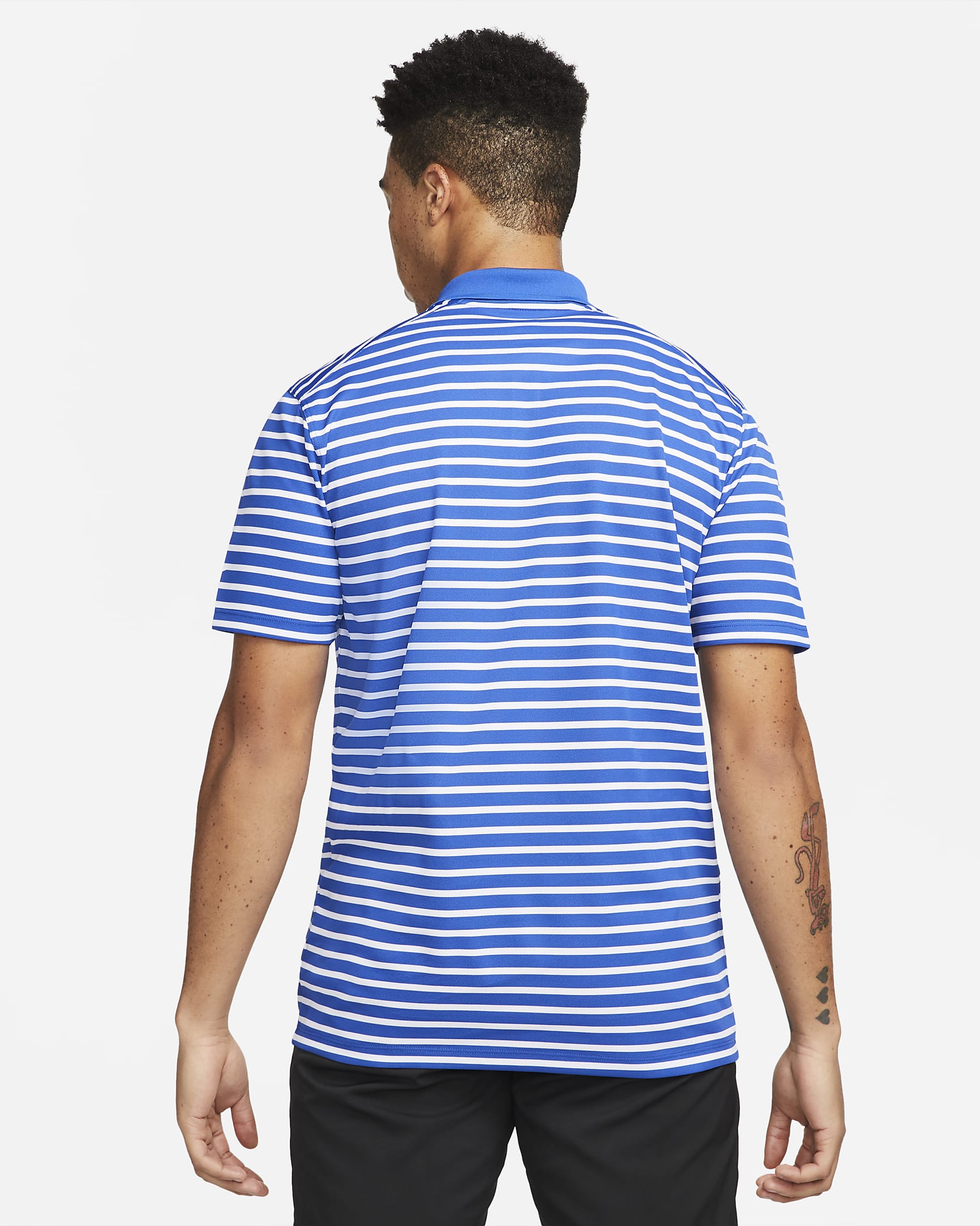 Nike Dri-FIT Victory Men's Striped Golf Polo - Game Royal/White