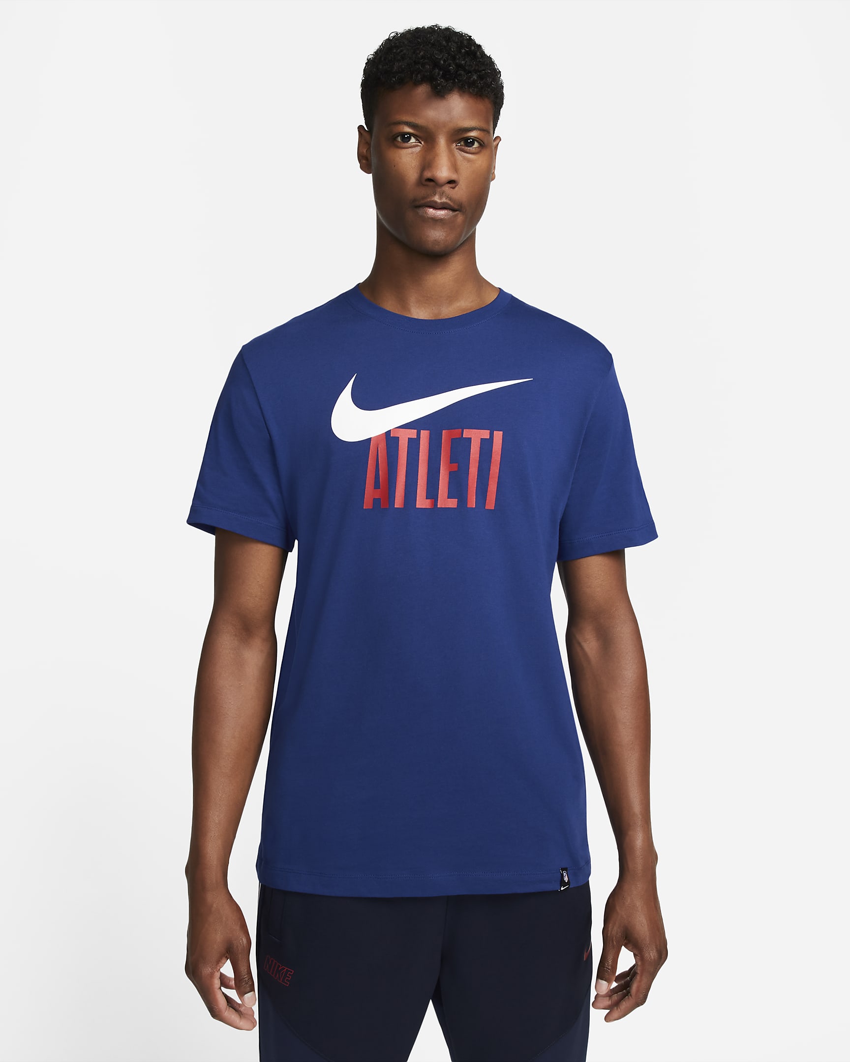 Atlético Madrid Swoosh Men's Soccer T-Shirt - Deep Royal Blue