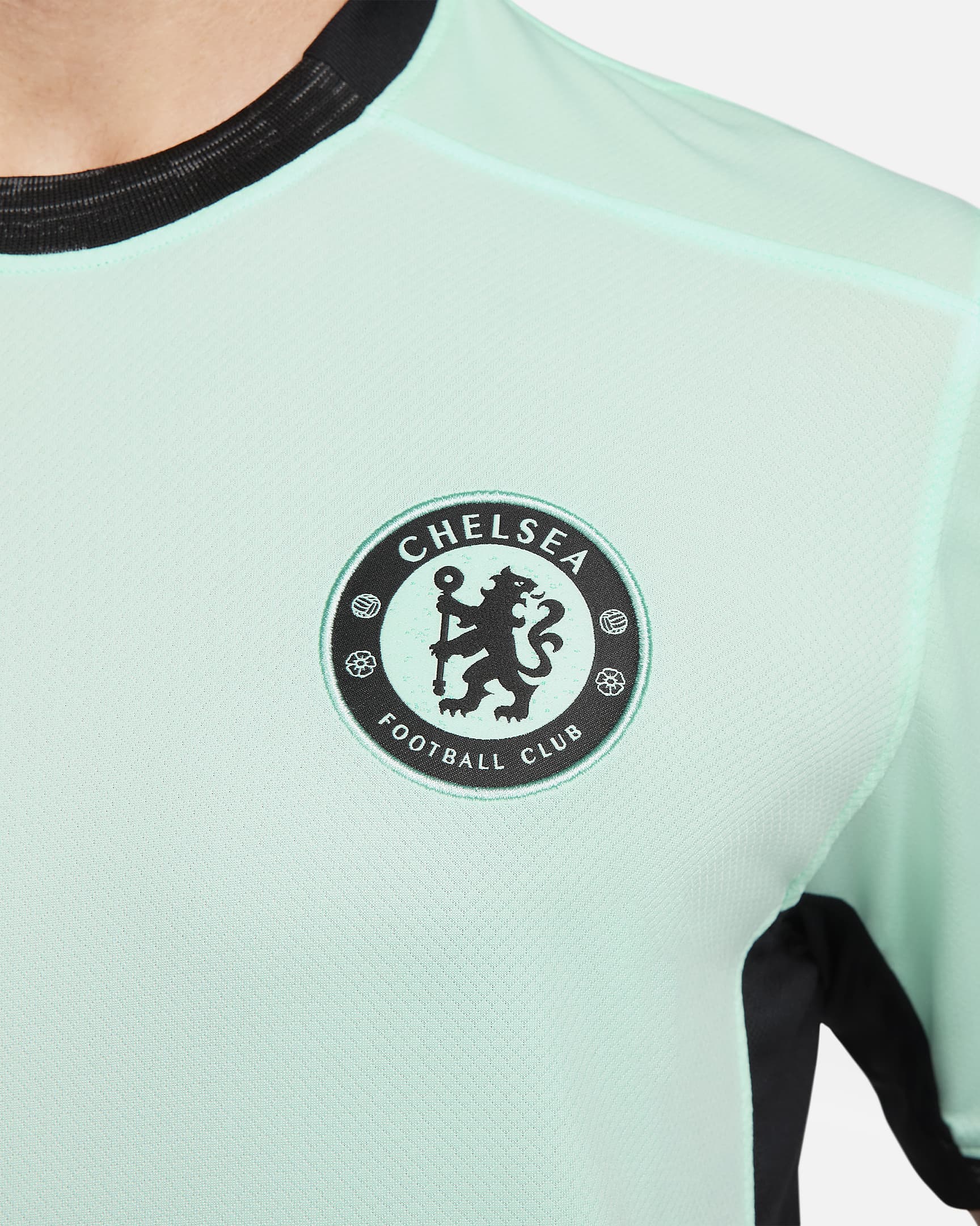 Chelsea FC 2023/24 Stadium Third Men's Nike Dri-FIT Soccer Jersey - Mint Foam/Black