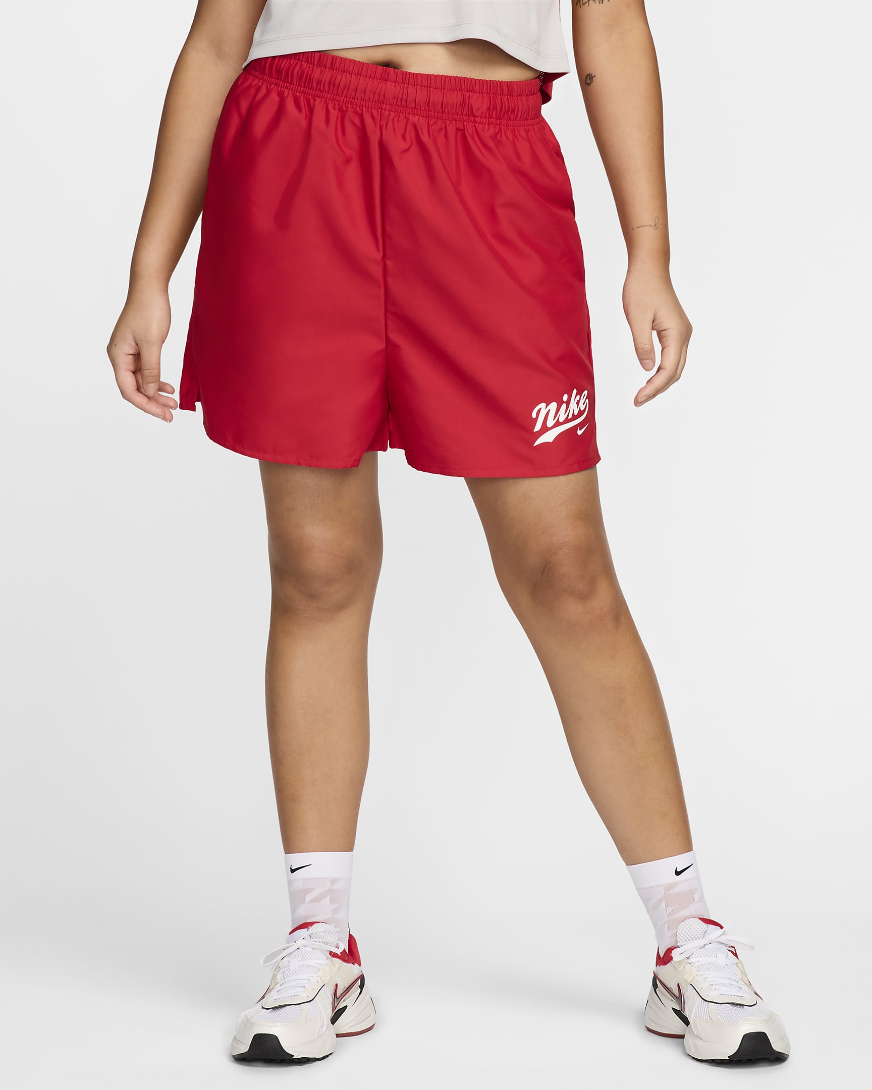 Nike Sportswear Women's Woven Shorts - Fire Red