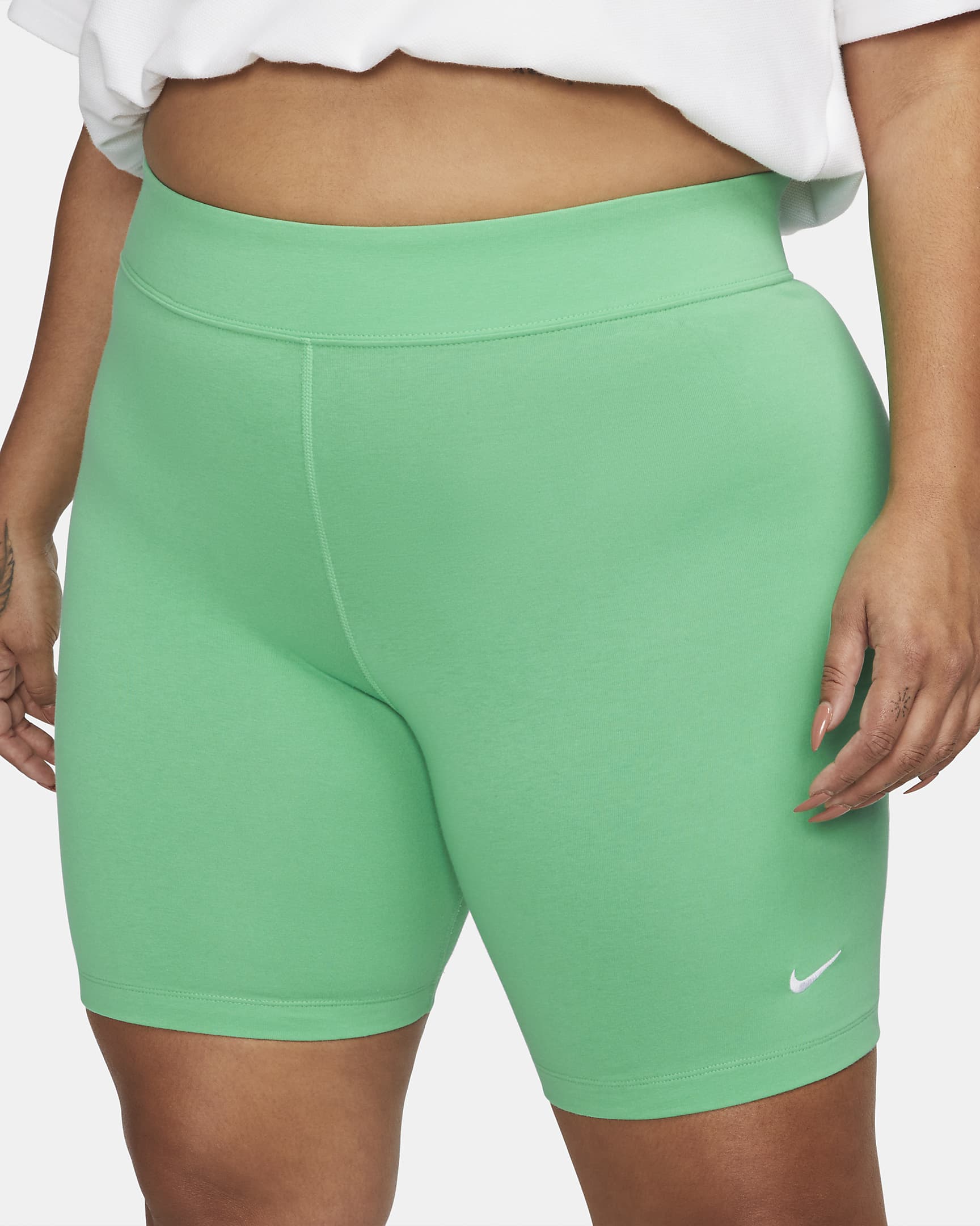 Nike Sportswear Essential Women's Mid-Rise Bike Shorts (Plus Size ...