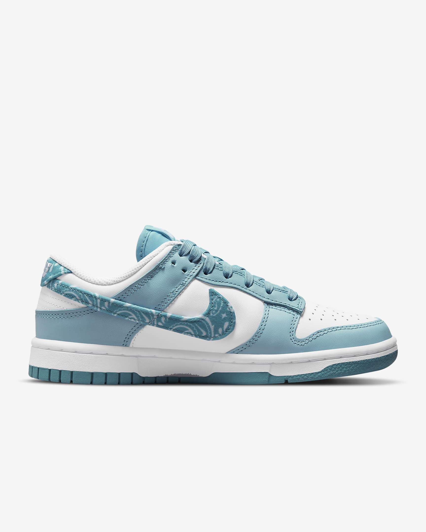 Nike Dunk Low damesko - Hvit/Hvit/Worn Blue/Worn Blue