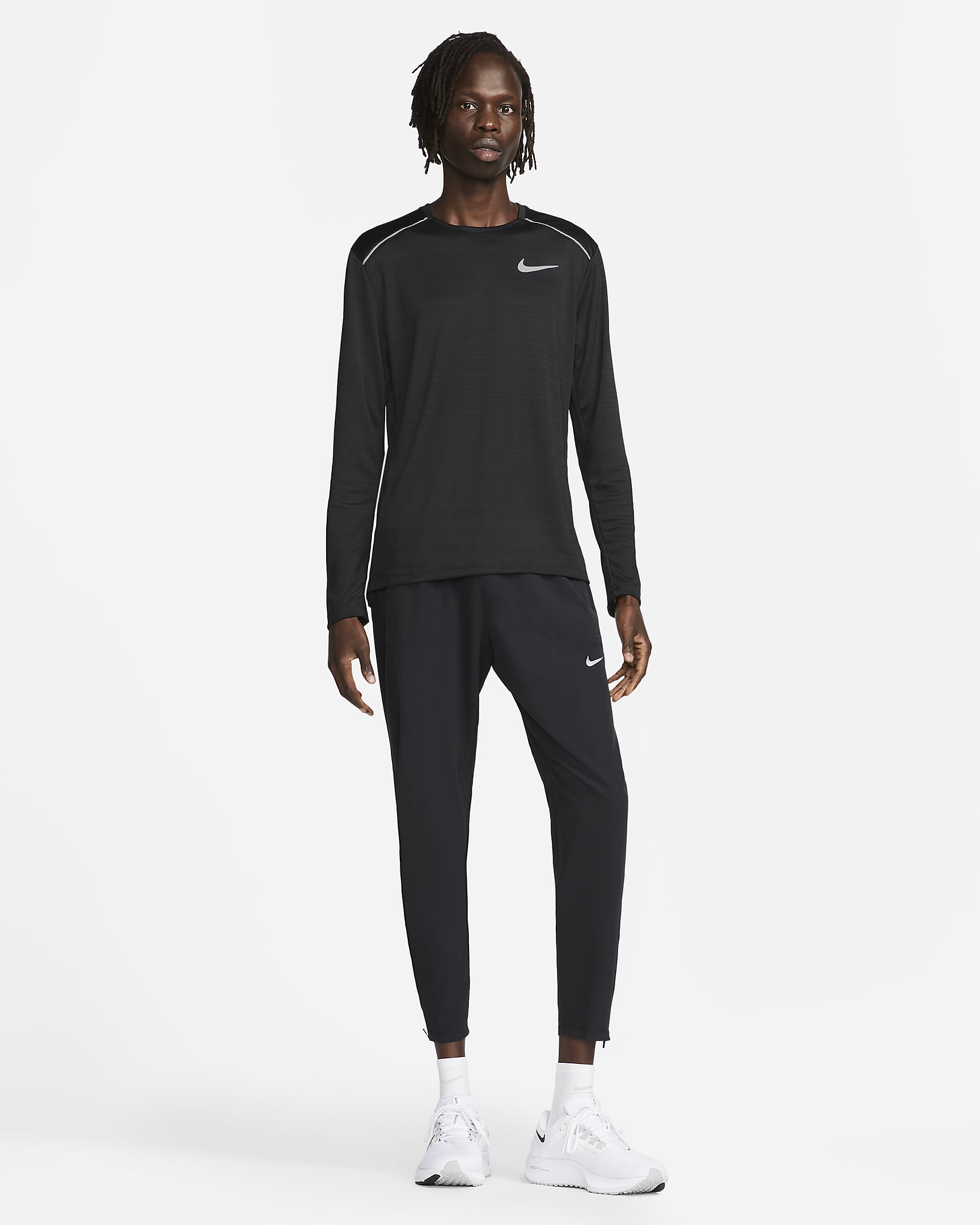 Vævede Nike Phenom Dri-FIT-løbebukser til mænd - sort