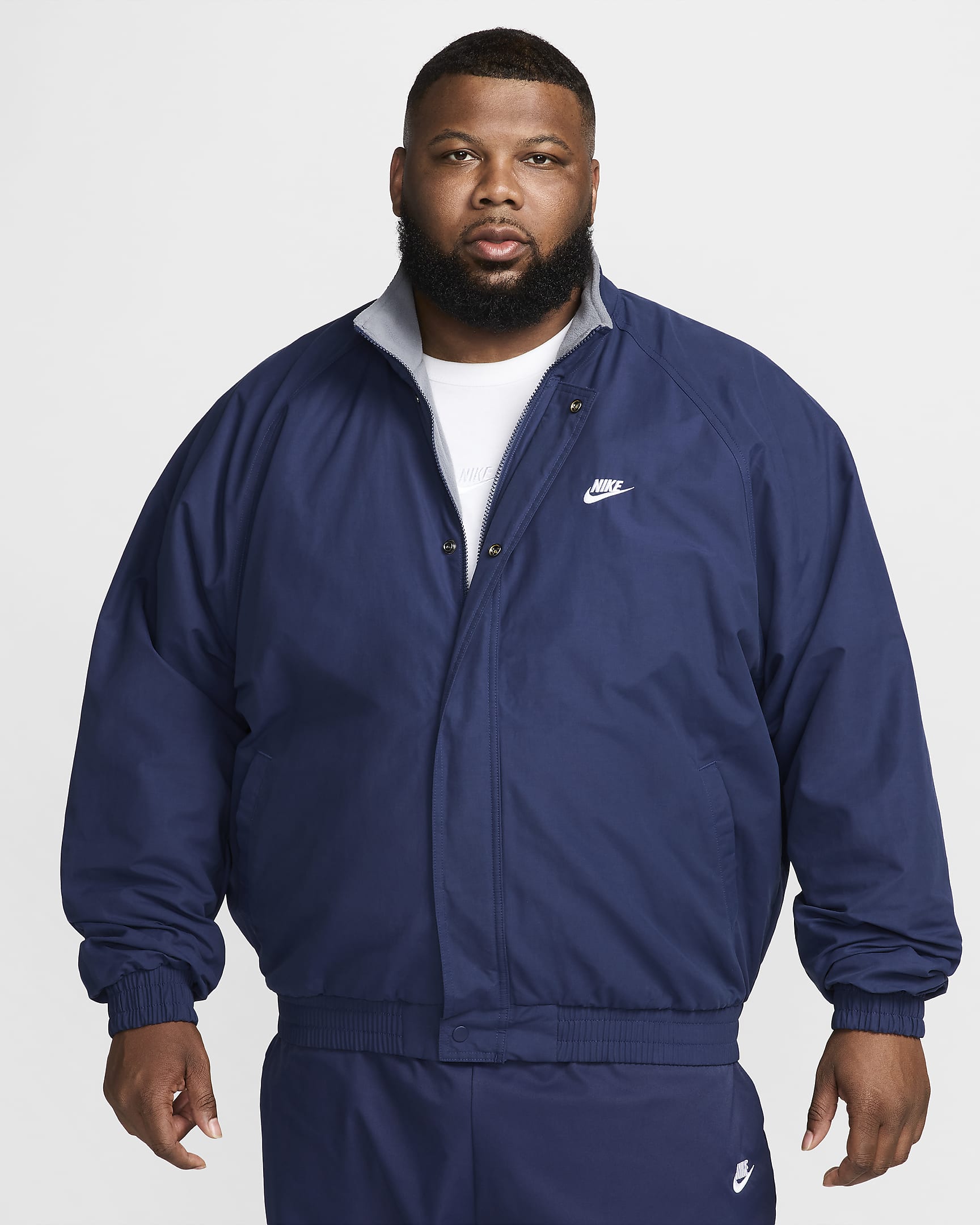 Nike Club Futura Men's Jacket - Midnight Navy/White