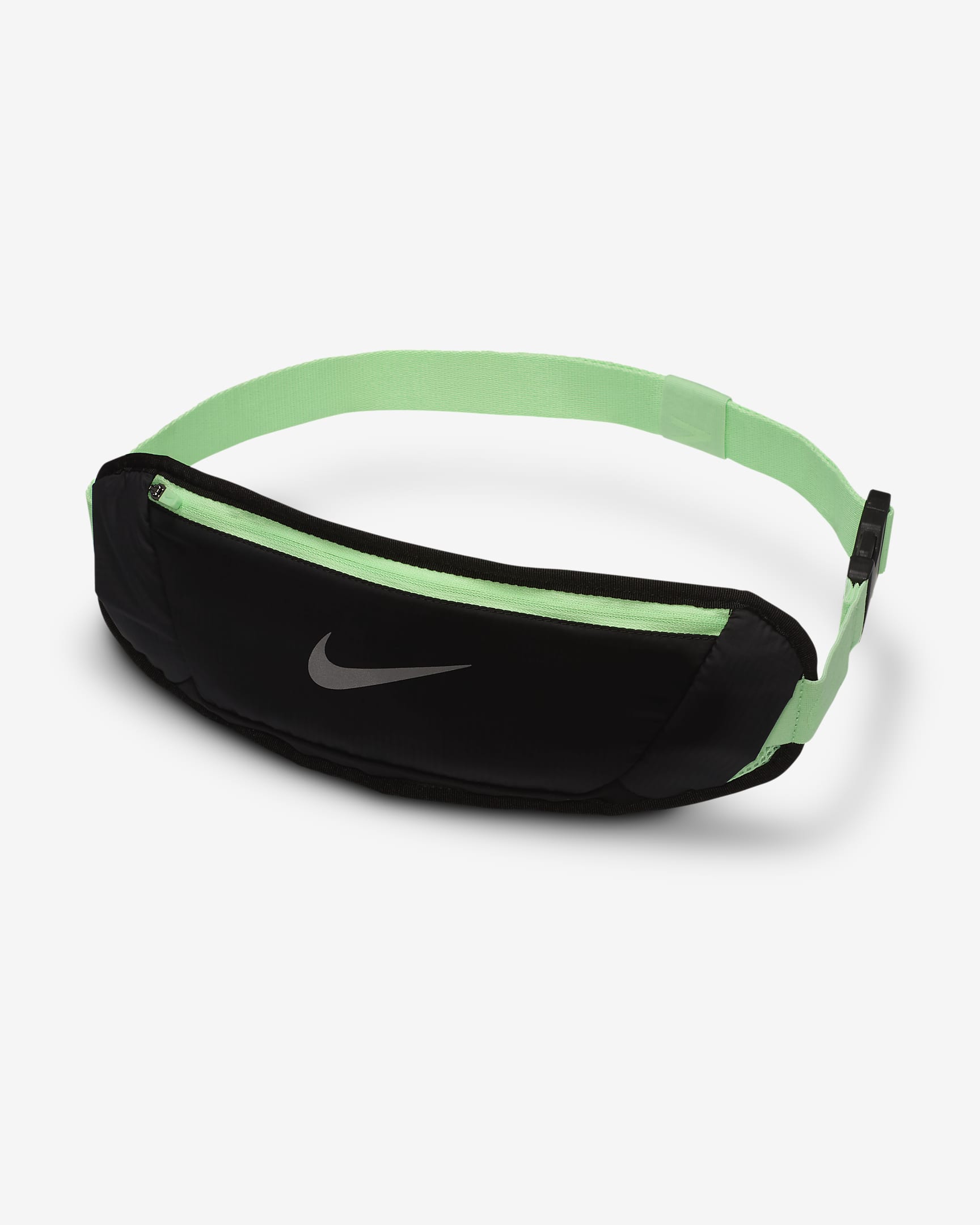 Nike Challenger Running Hip Pack (Large, 1L) - Black/Vapour Green/Silver