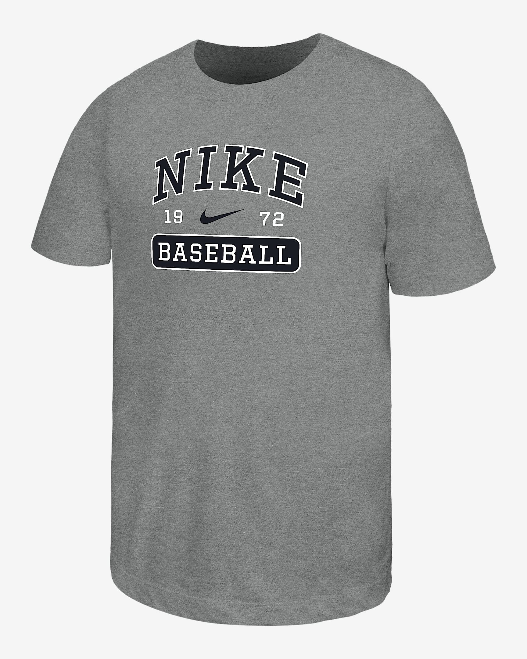 Nike Swoosh Big Kids' Baseball T-Shirt - Dark Grey Heather