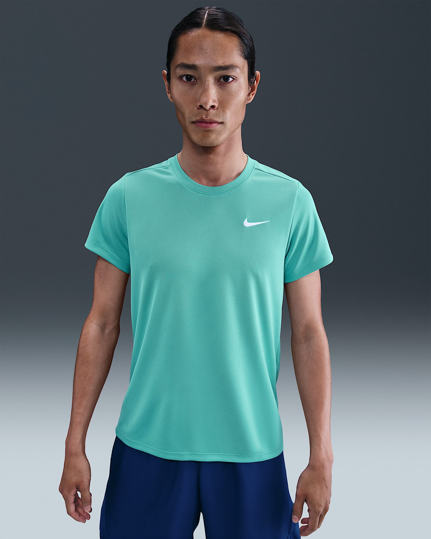 NikeCourt Victory Men's Dri-FIT Tennis Top - Washed Teal/White
