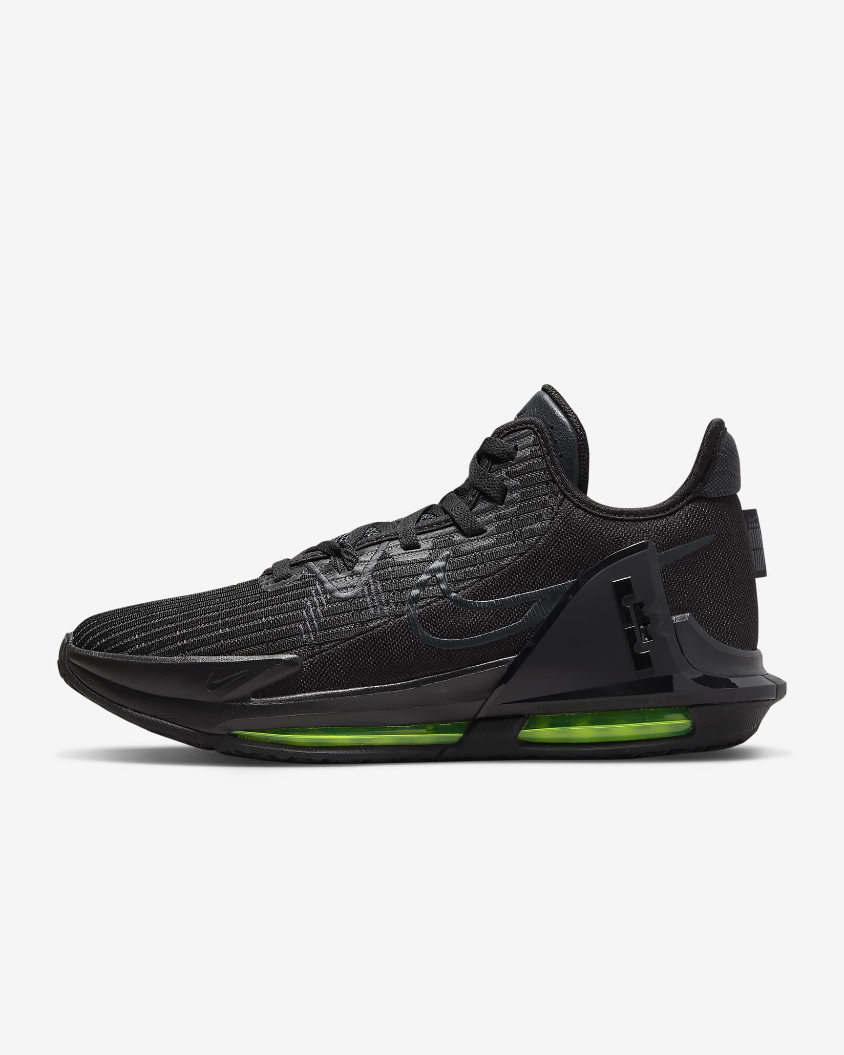 LeBron Witness 6 EP Basketball Shoes - Black/Anthracite/Volt/Black