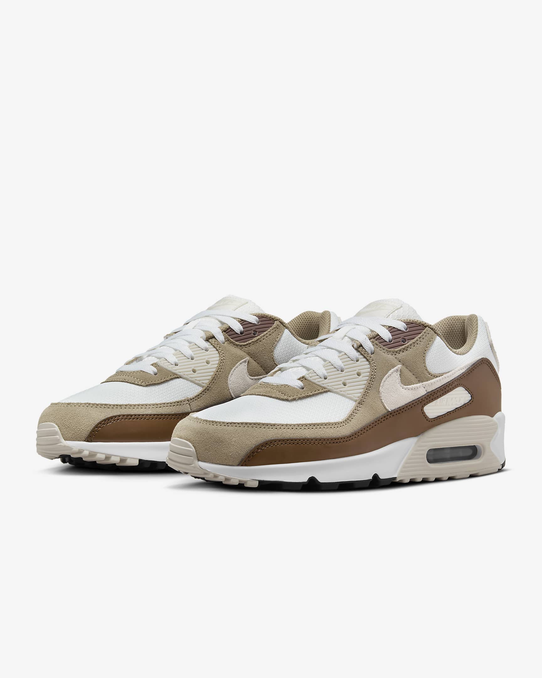 Calzado para hombre Nike Air Max 90 - Blanco cumbre/Caqui/Marrón verdoso claro/Negro