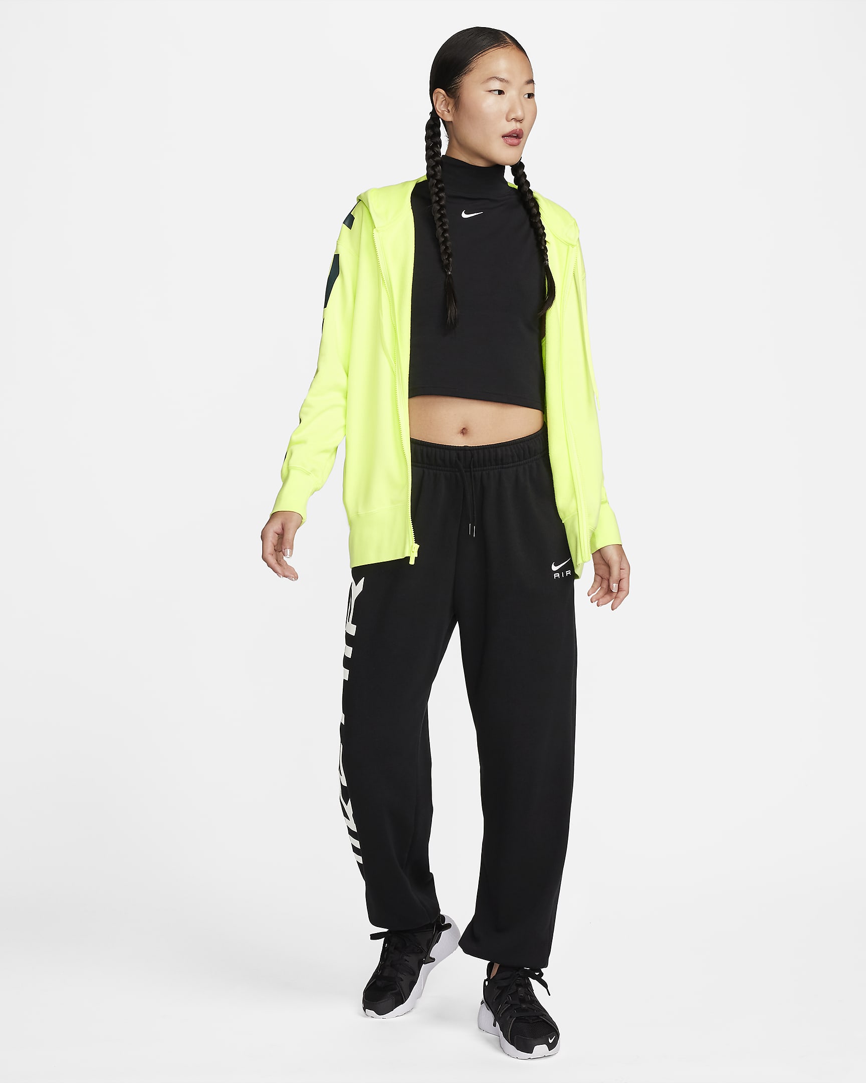 Nike Sportswear Air Women's Fleece Oversized Full-Zip Hoodie. Nike PH