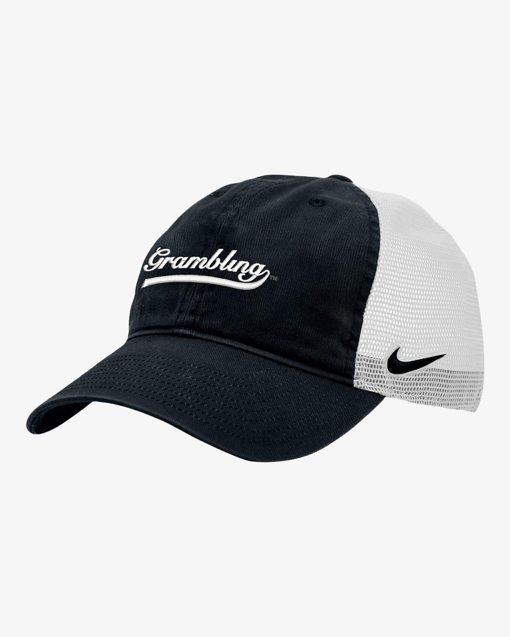 Grambling State Heritage86 Nike College Trucker Hat - Black